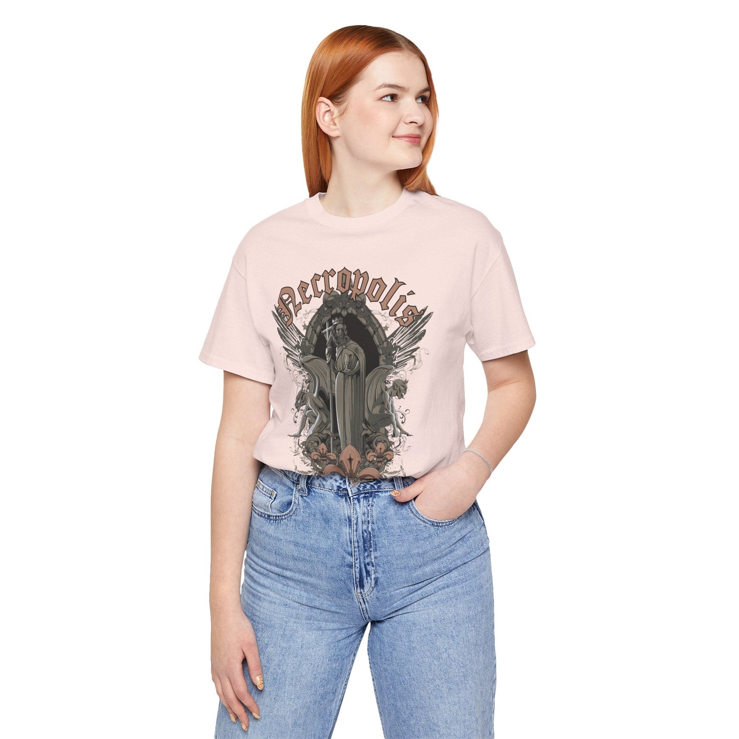 Gothic Skull Graphic Unisex Cotton T-Shirt r7