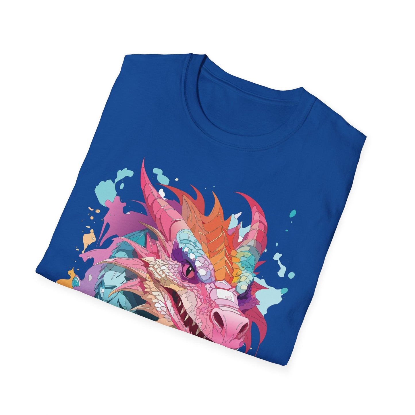 Dragon Graphic Tee Unisex Gildan Softstyle Cotton Shirt With Animal Art Design 64000