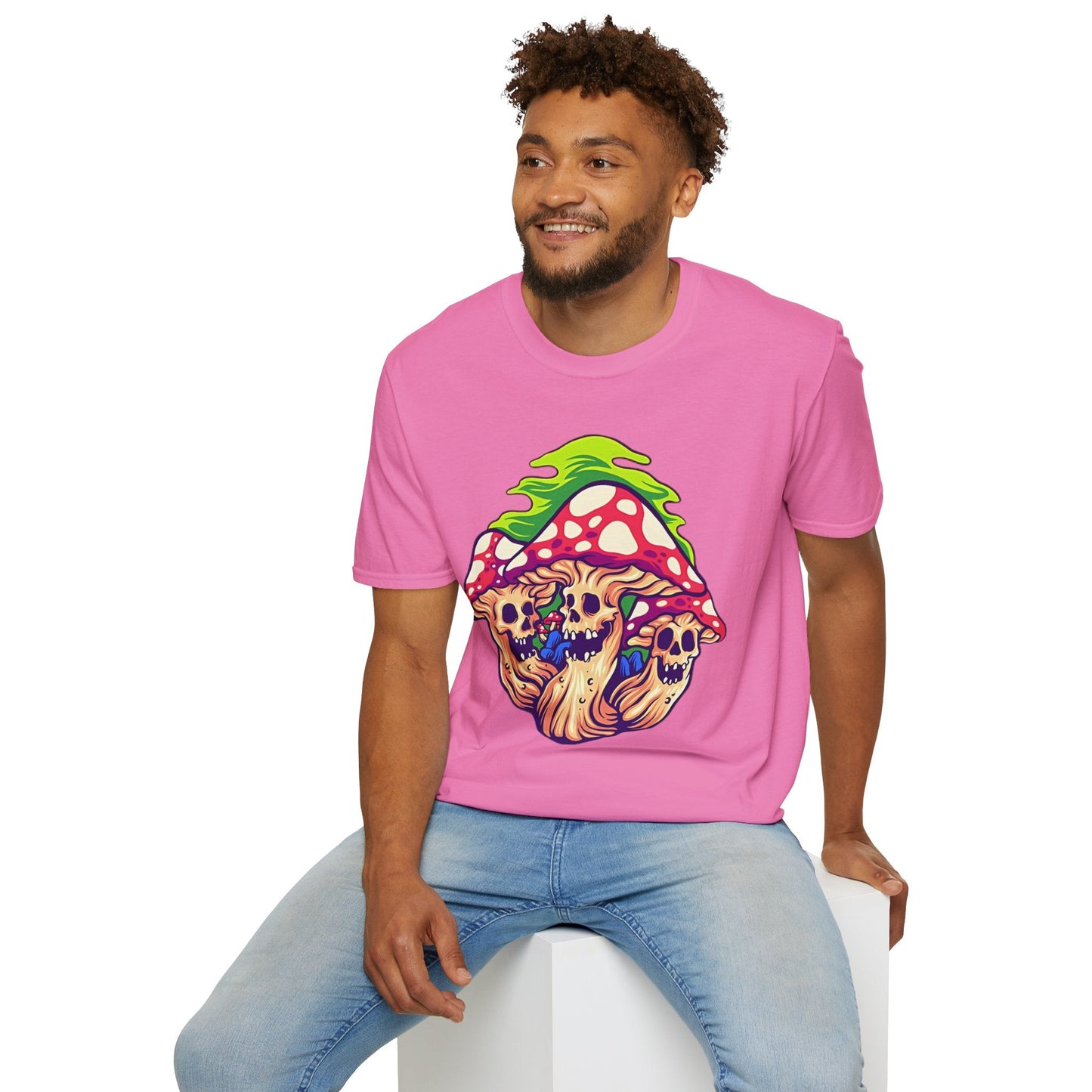 Mashroom Tee Shirt Unisex Softstyle Gildan 64000 Cotton With Funny Mashroom Design