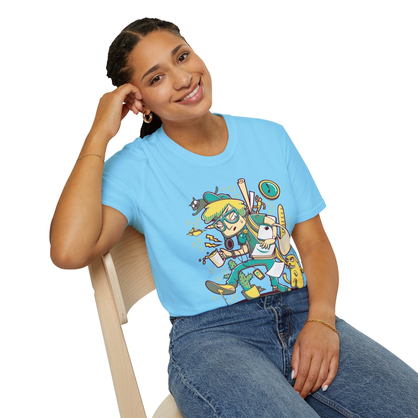 Cartoon T Shirt Animation T Shirt Funny Tee Shirt Unisex Gildan Softstyle 64000 Cotton Tee
