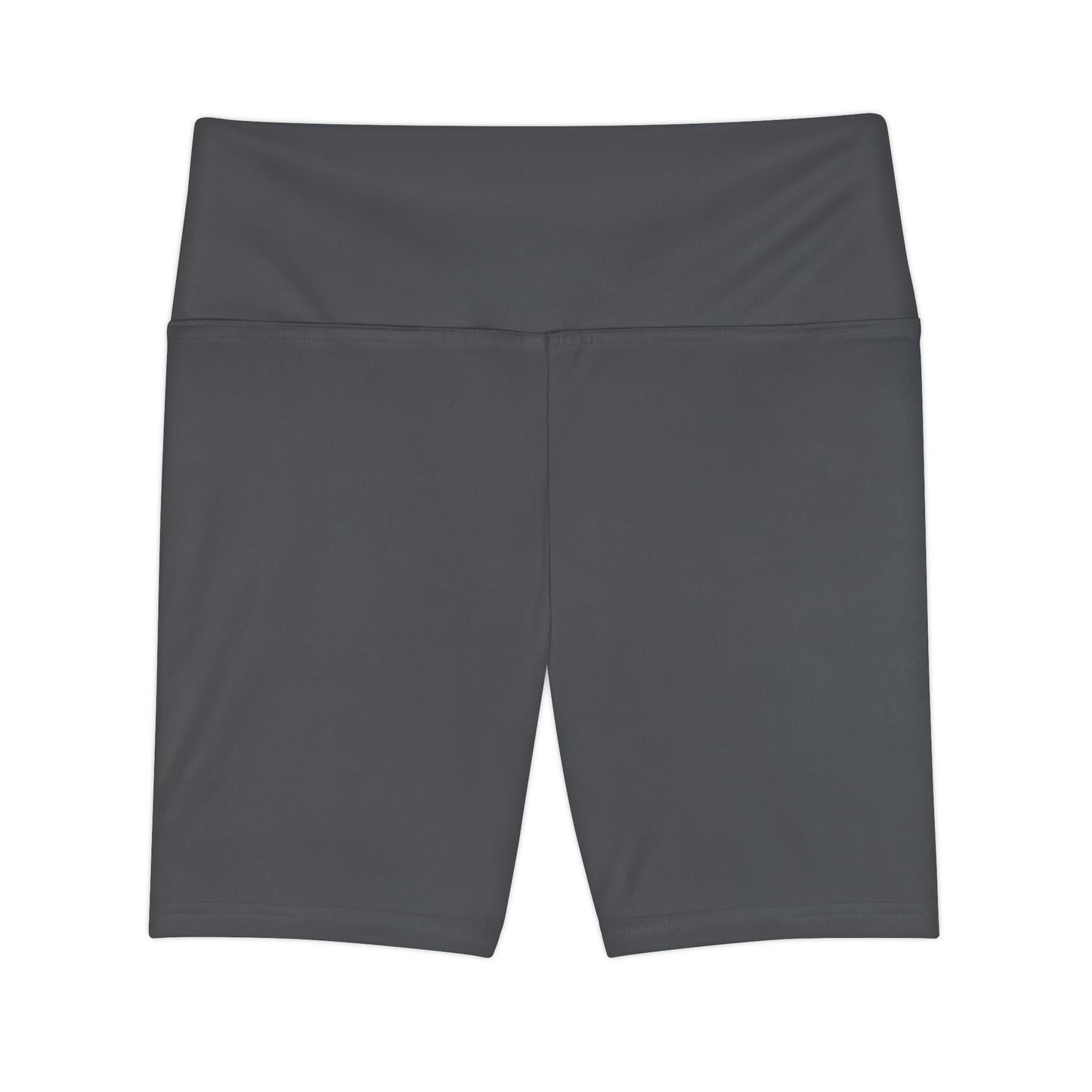 Charcoal Women's Workout Shorts — High-Waist Athletic Biker Shorts
