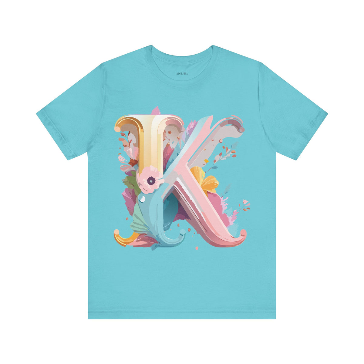 Letter K Graphic Unisex Cotton Bella+Canvas Tee with Art Letter Design