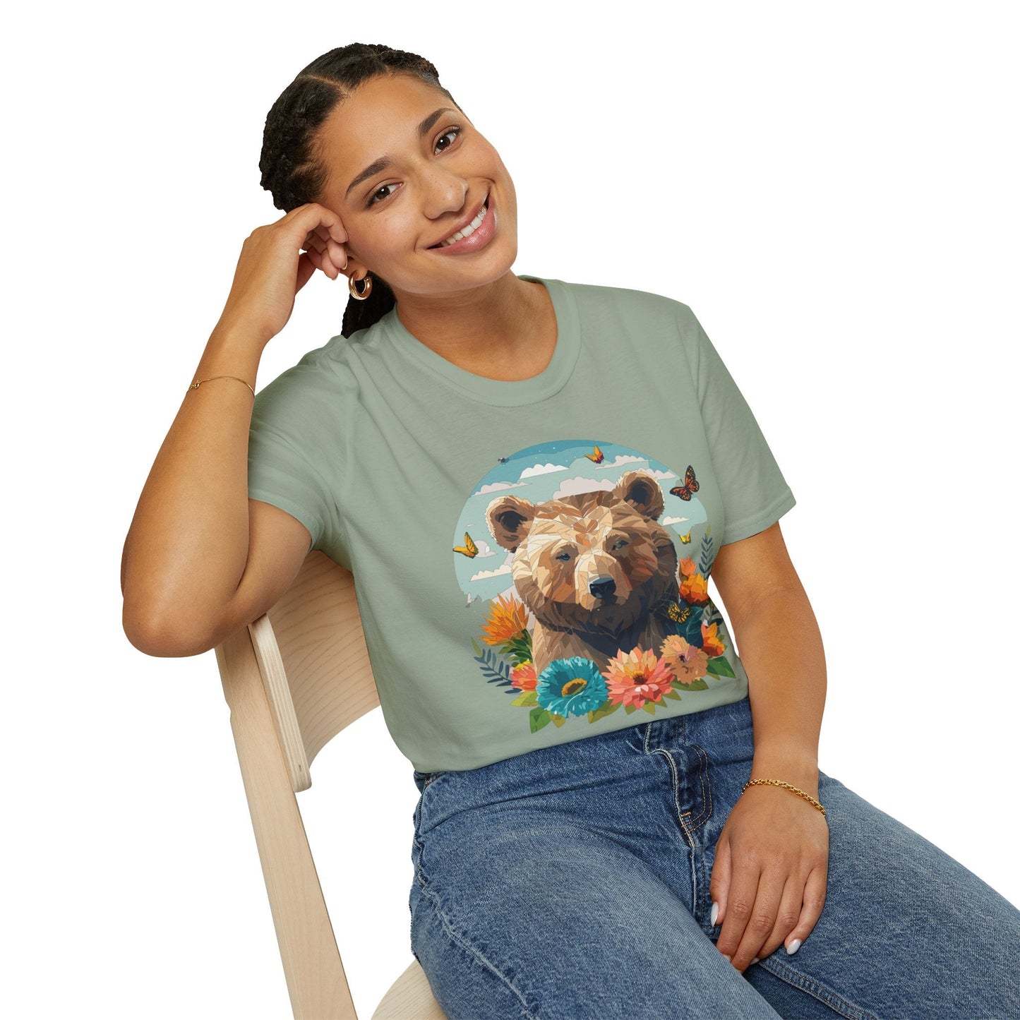 Bear T Shirt Unisex Teddy Bear Tee Softstyle 64000 One Hundred Percent Ring Spun Cotton Short Sleeve