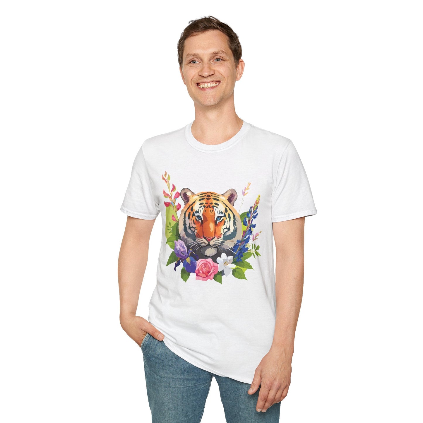 Tiger Shirt Unisex Gildan Softstyle Tee 100 Percent Ring Spun Cotton
