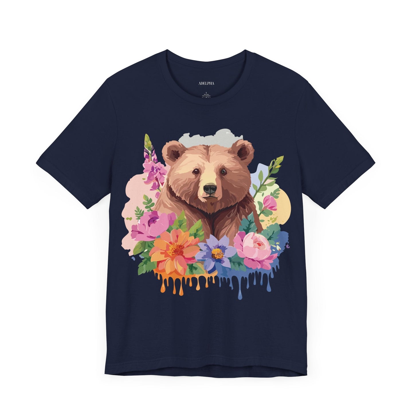Bear Graphic Unisex 100 Cotton Short Sleeve Art Design Vintage T-Shirt 1