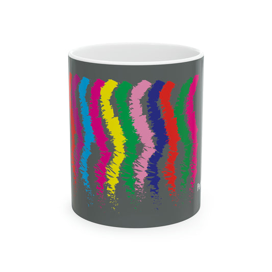 Coffee & Tea Mug with Stripes print