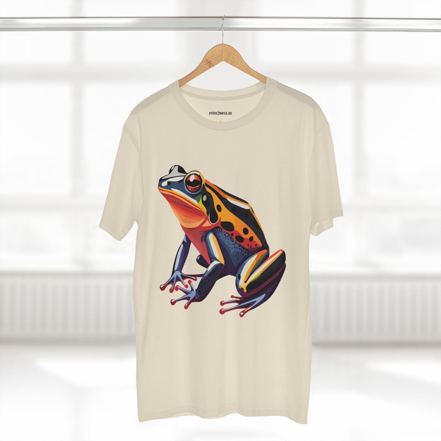 Unisex Frog Animal Shirt Premium Cotton Tee With Original Art Design Retro2Nova Exclusive Art Collection
