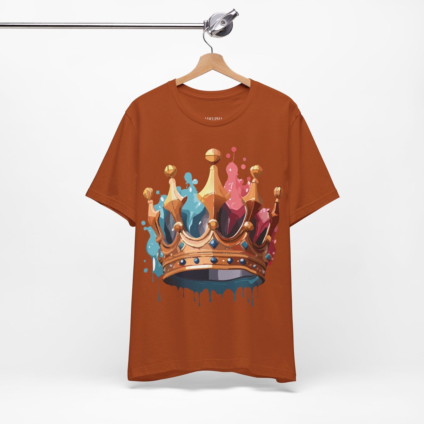 Adelpha Graphic Tee Crown Shirt Unisex Vintage Artwork Premium Casual Everyday Wear T Shirt