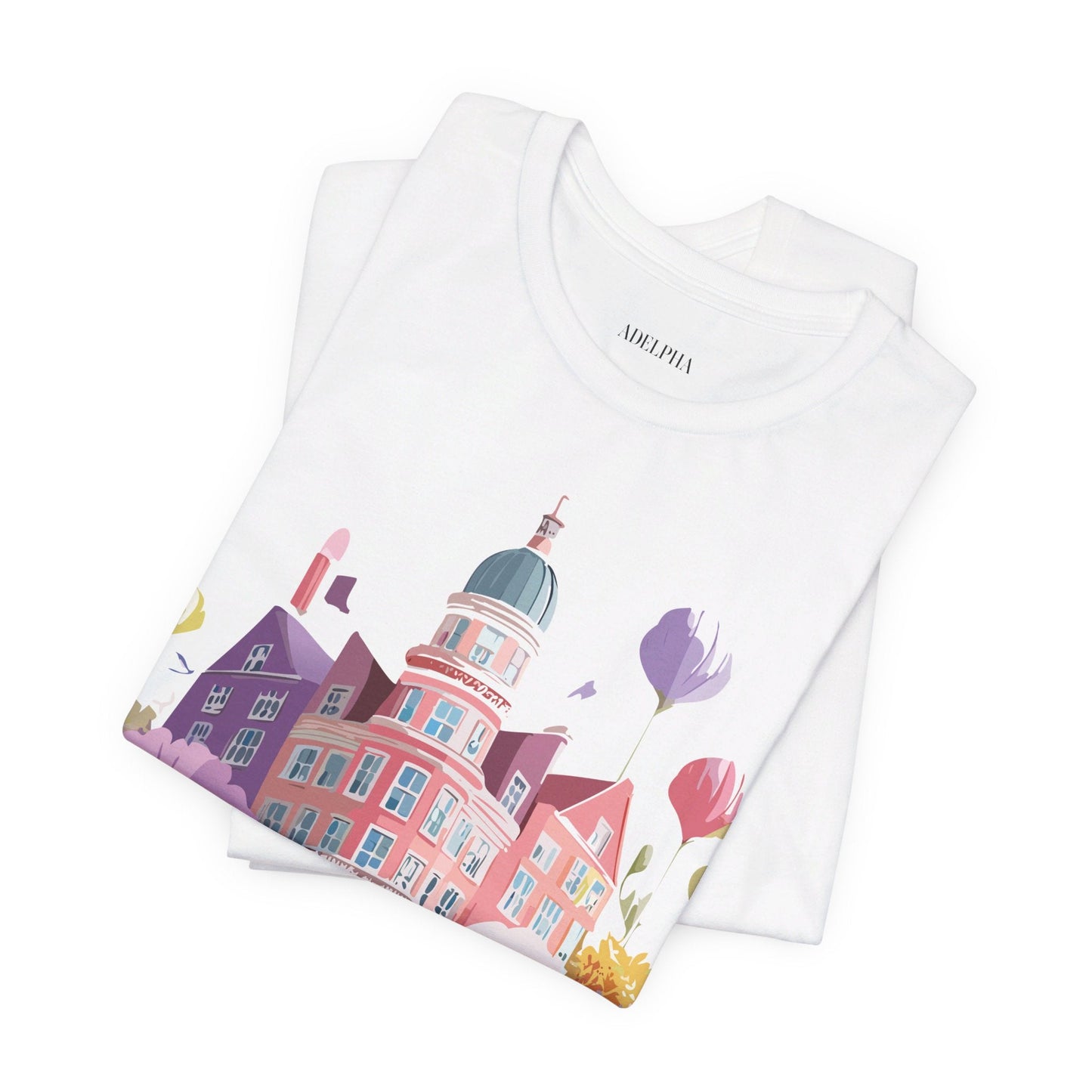 Unisex Graphic T Shirt With Adelpha Artwork Vintage Amsterdam Design Short Sleeve