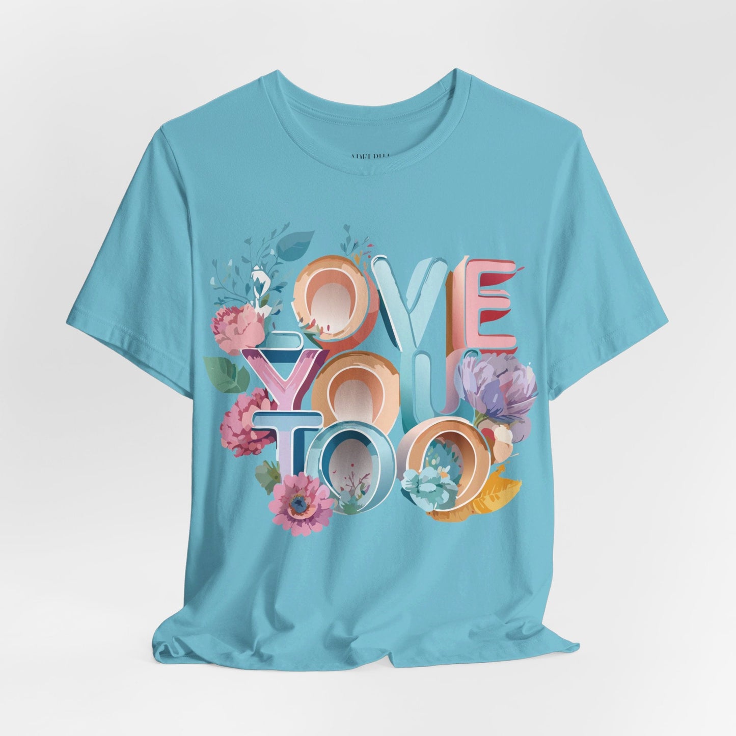 Valentine Day Graphic Unisex 100 Cotton Vintage Artwork with Love and Flower Design Tee 39