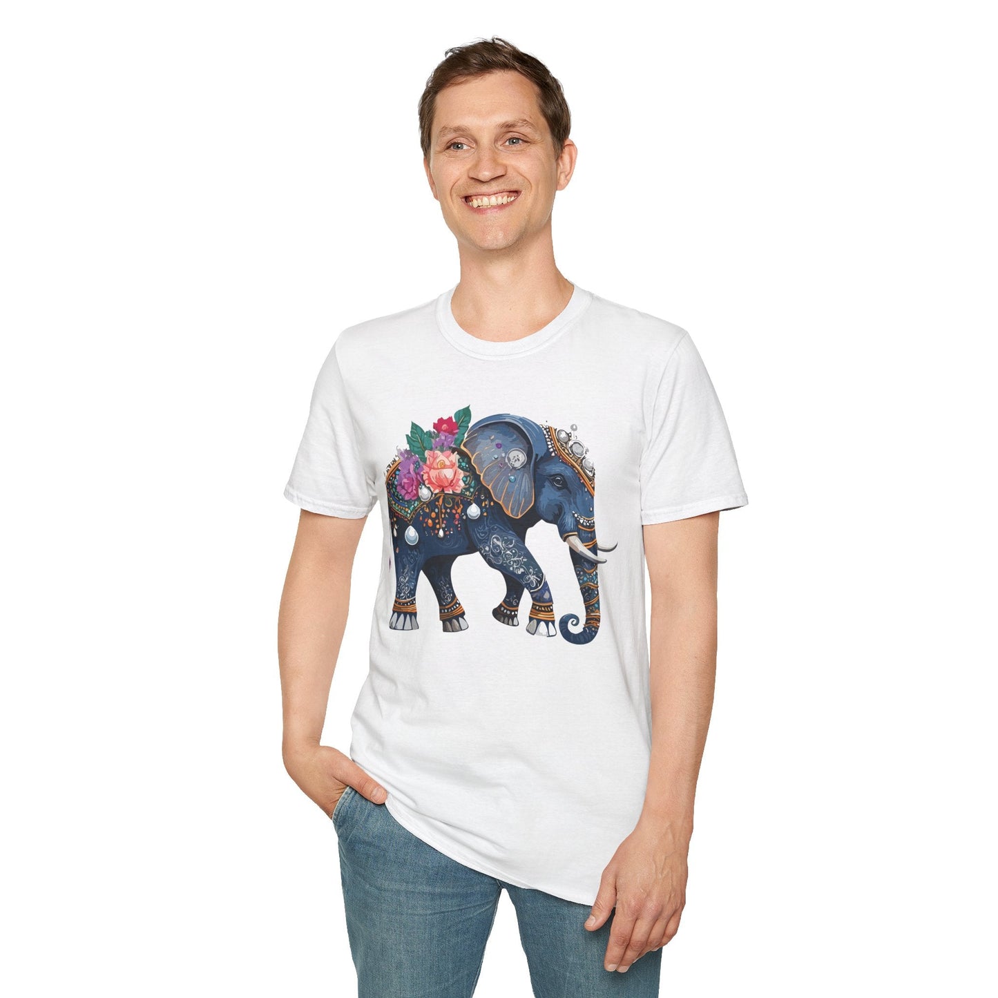 Elephant T Shirt Unisex Softstyle Tee Gildan 64000 100 Percent Cotton Comfort Everyday
