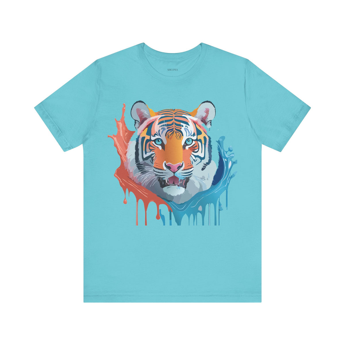 Tiger Graphic Unisex Cotton Bella+Canvas Tee with Art Animal Design e66