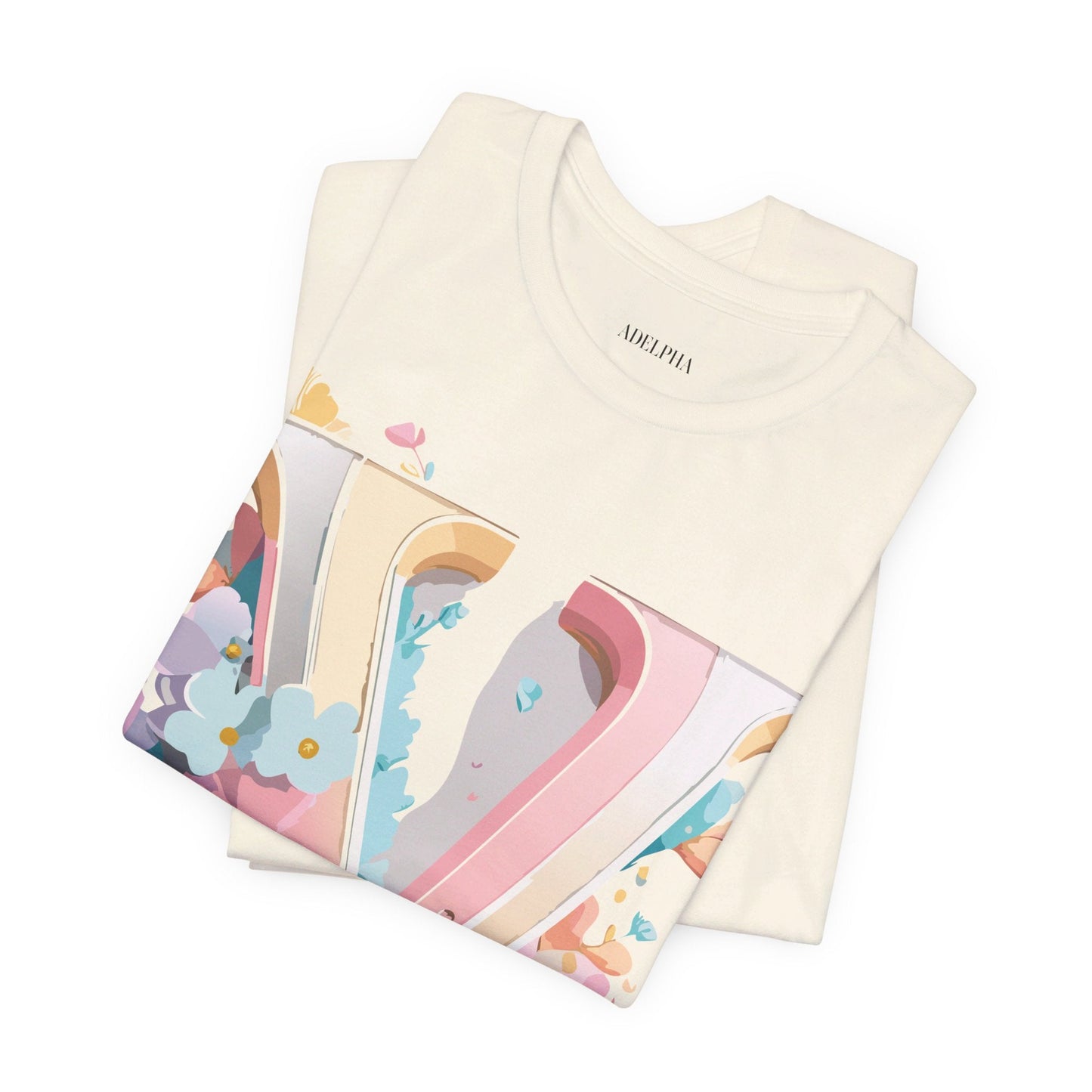 Letter V Graphic Tee Unisex Jersey Short Sleeve Vintage Inspired Design