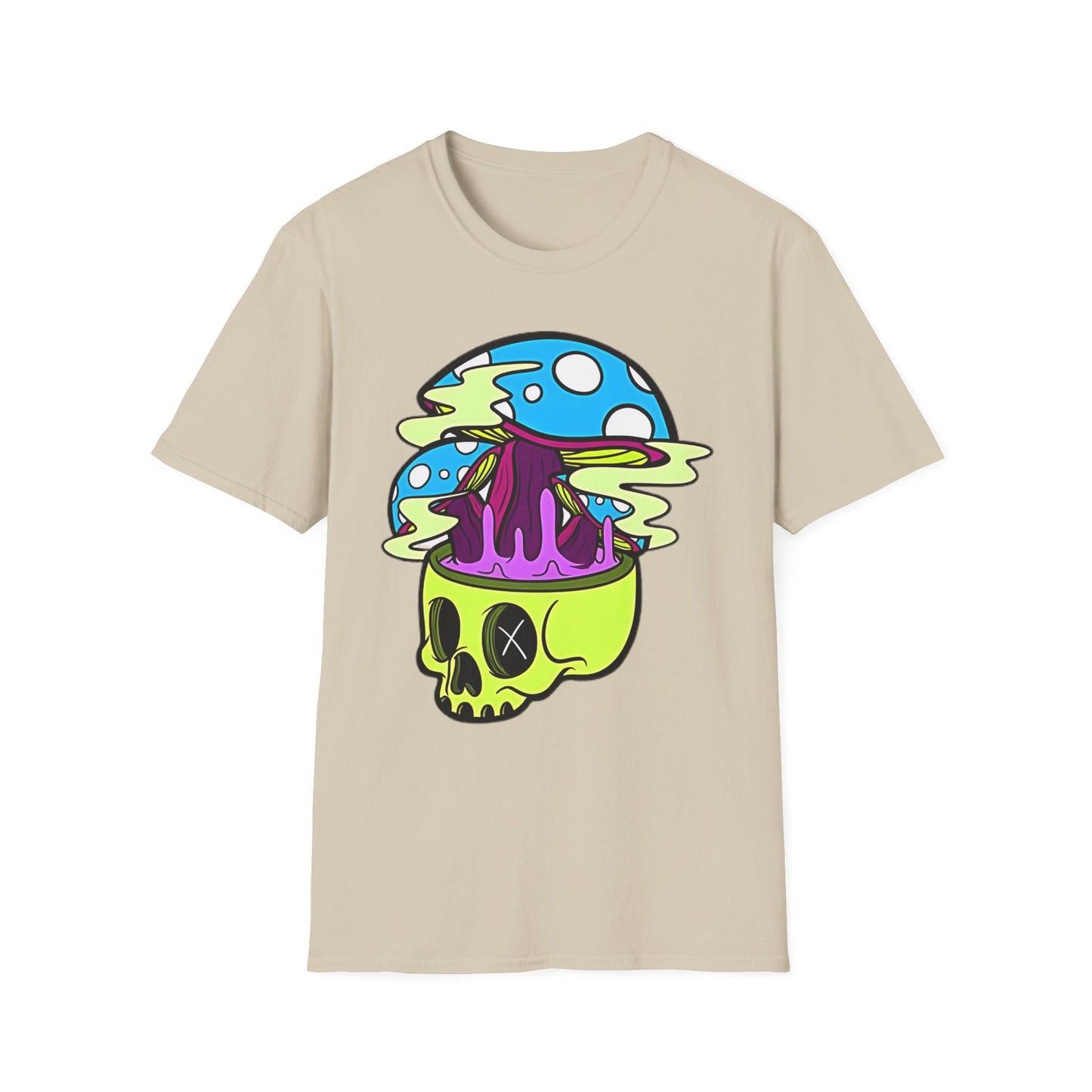 Skull Tee Shirt Unisex Skeleton Shirt With Art Design Gildan Softstyle Cotton Tee