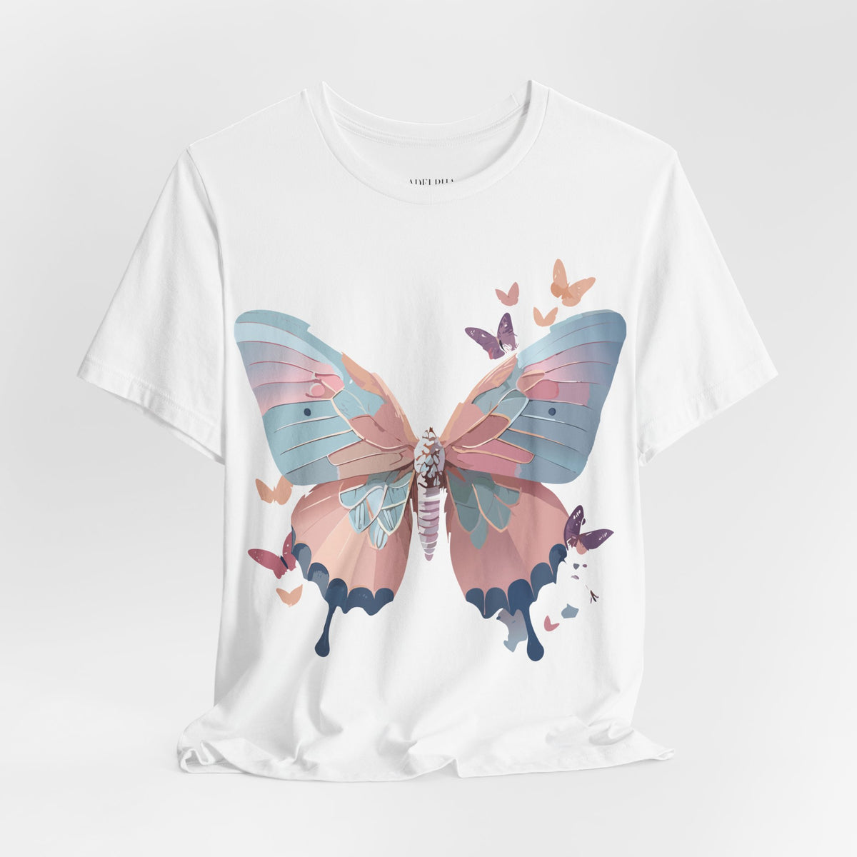 Butterfly Graphic Unisex Cotton Bella+Canvas Tee with Art Design n109