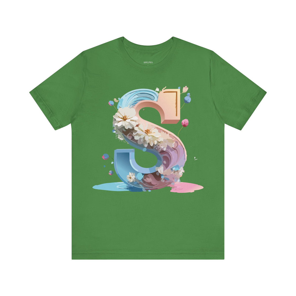 Letter S Graphic Unisex Cotton Bella+Canvas Tee with Art Letter Design
