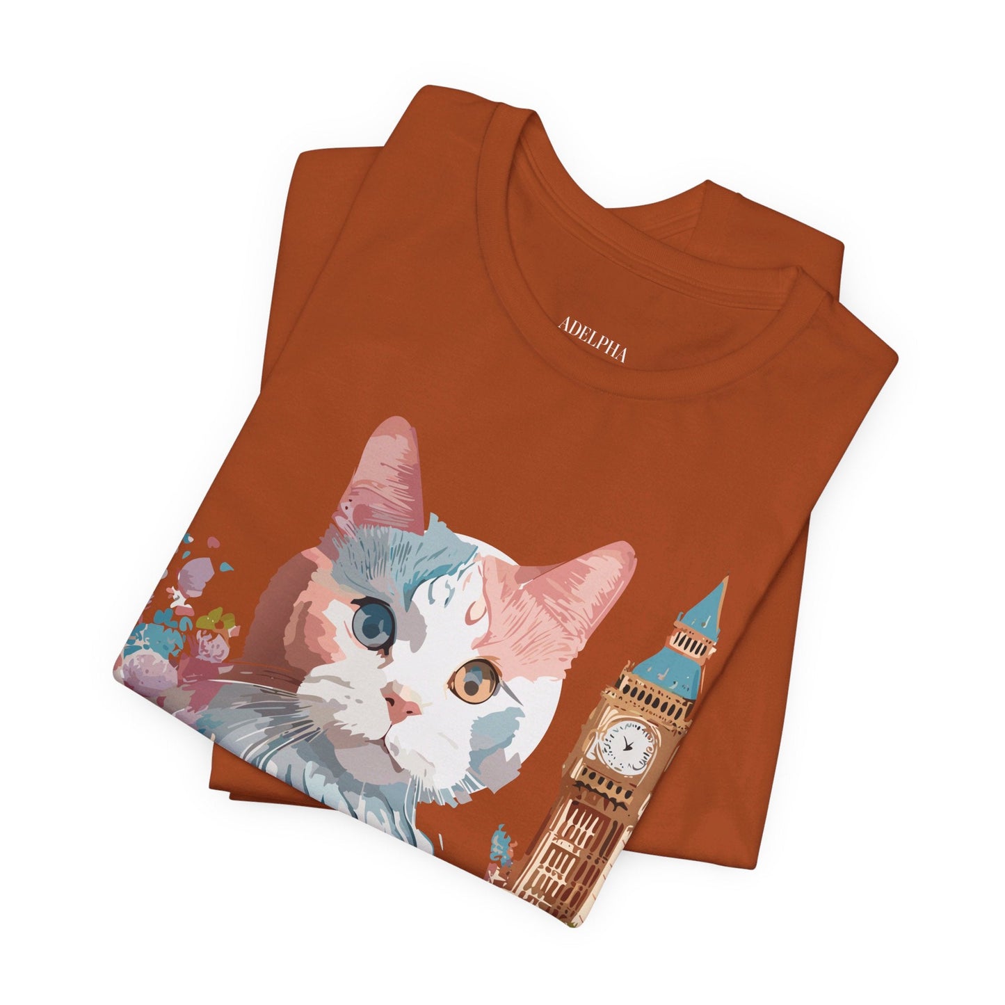 Unisex Cat Graphic Tee With Vintage Inspired Art By Adelpha Brand