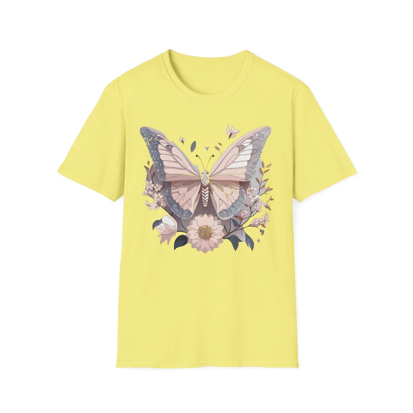 Butterfly Shirt Unisex Gildan Softstyle 64000 Monarch Butterfly Tee 100 Percent Ring Spun Cotton