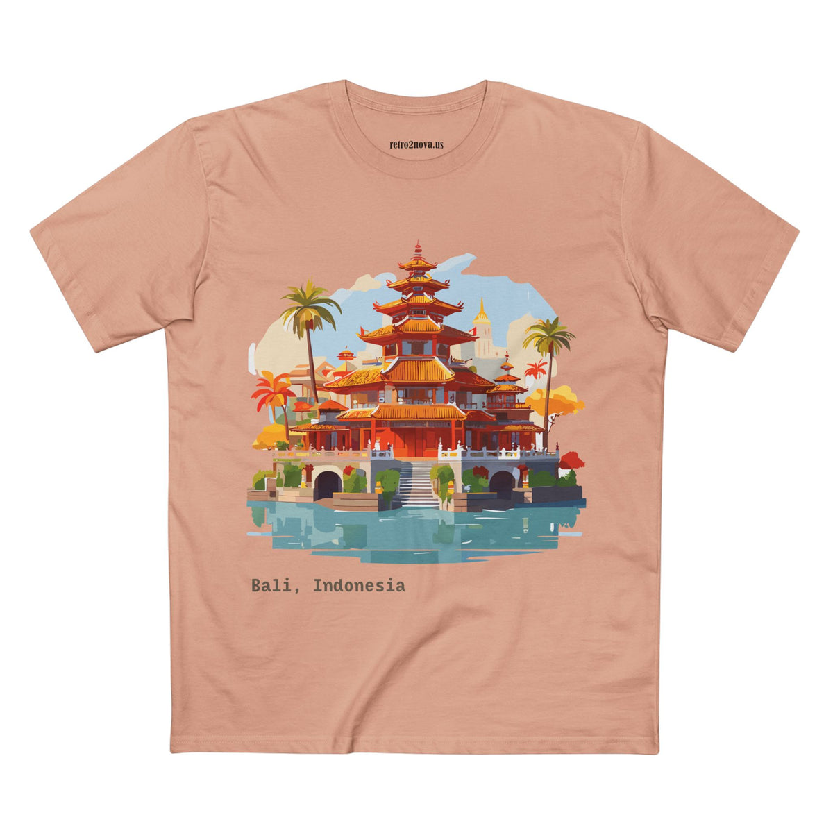 Bali Temple Illustration Tee | Indonesia Travel Shirt