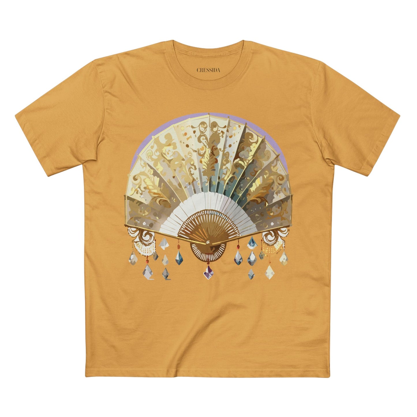 Antique Fan Graphic Design T-Shirt Unisex 100 Cotton Floral Carnival Artwork Tee 28