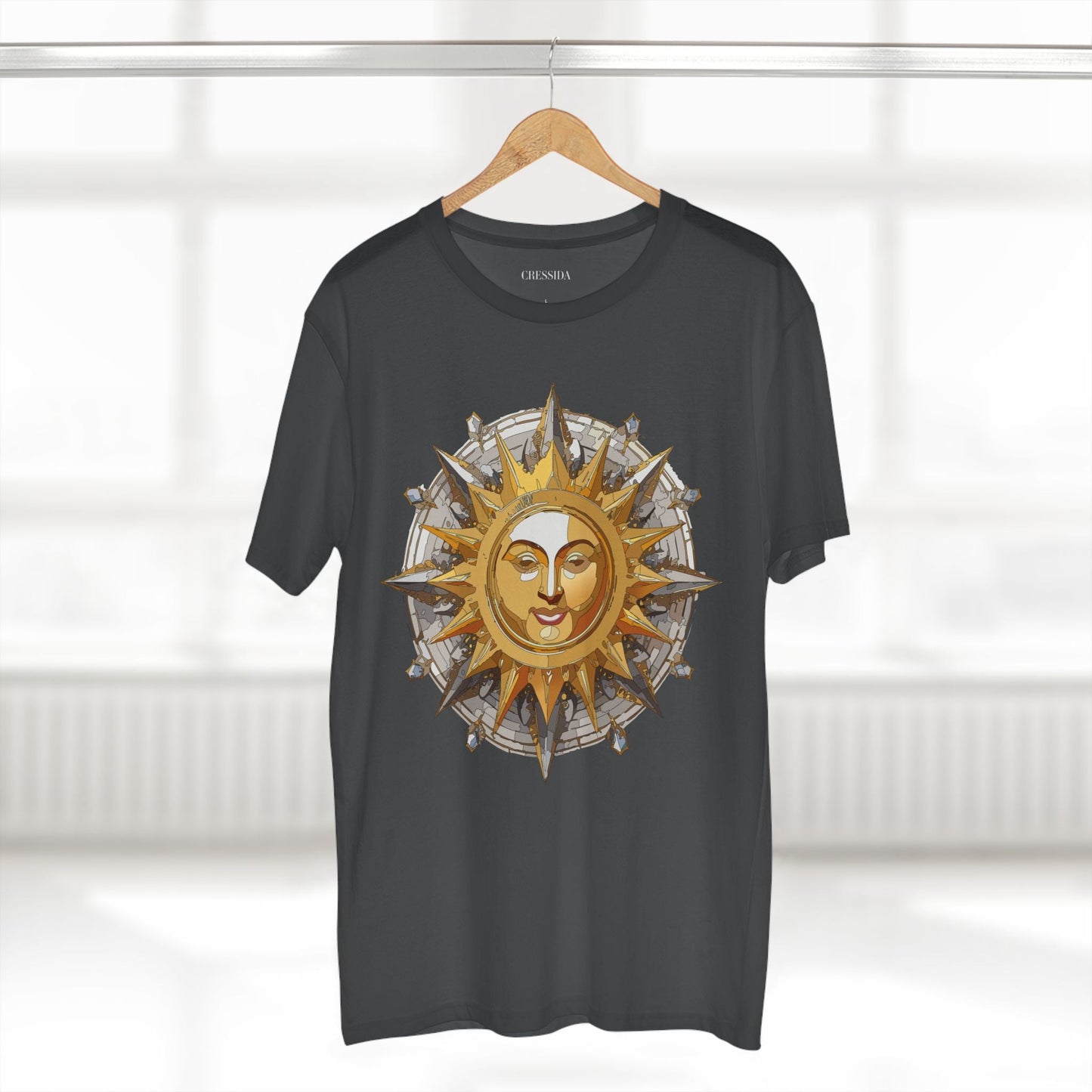 Gold Sun Graphic Unisex 100 Cotton T-Shirt with Golden Art Design 12