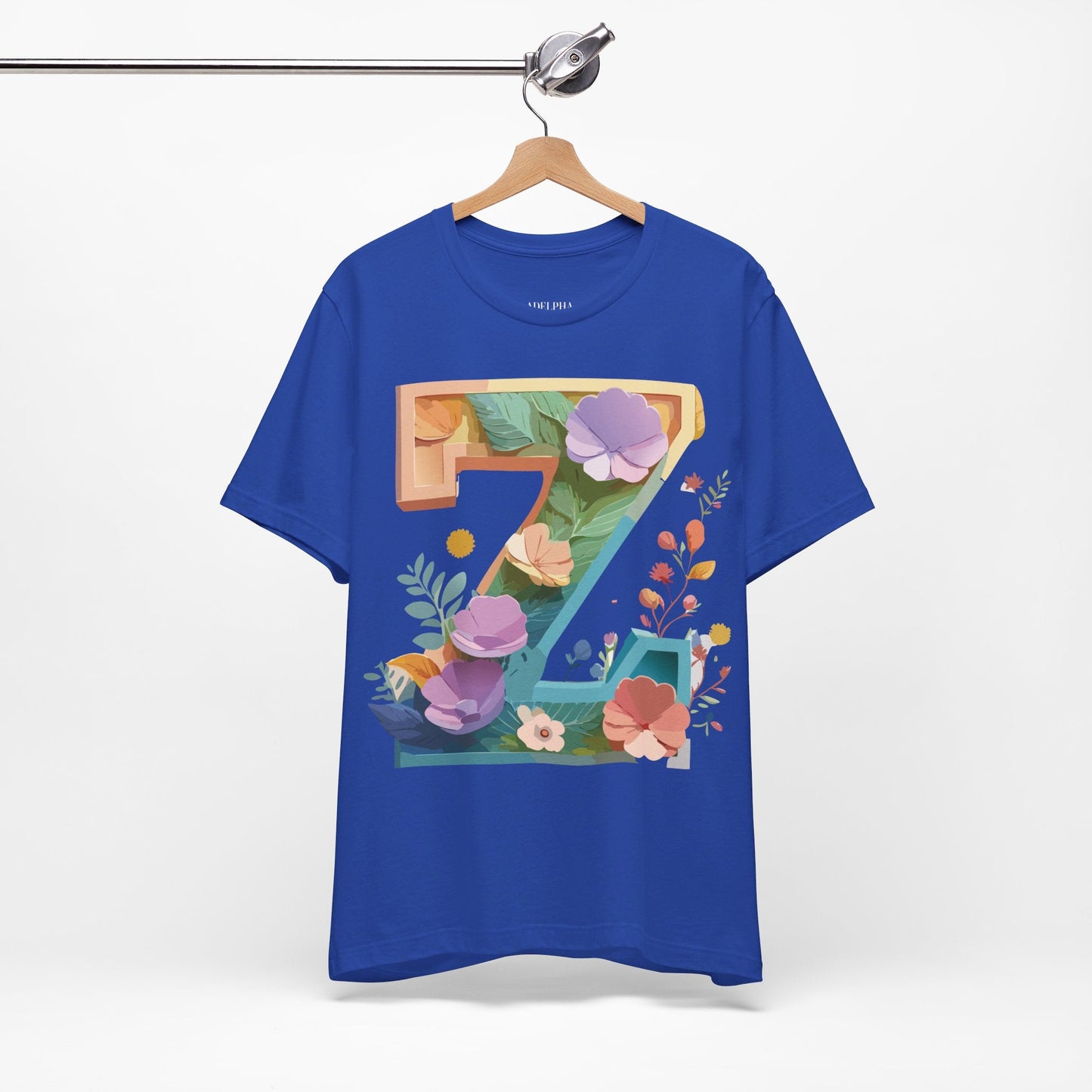 Letter Z Shirt Unisex Graphic Tee By Adelpha Vintage Inspired Artwork Jersey Short Sleeve