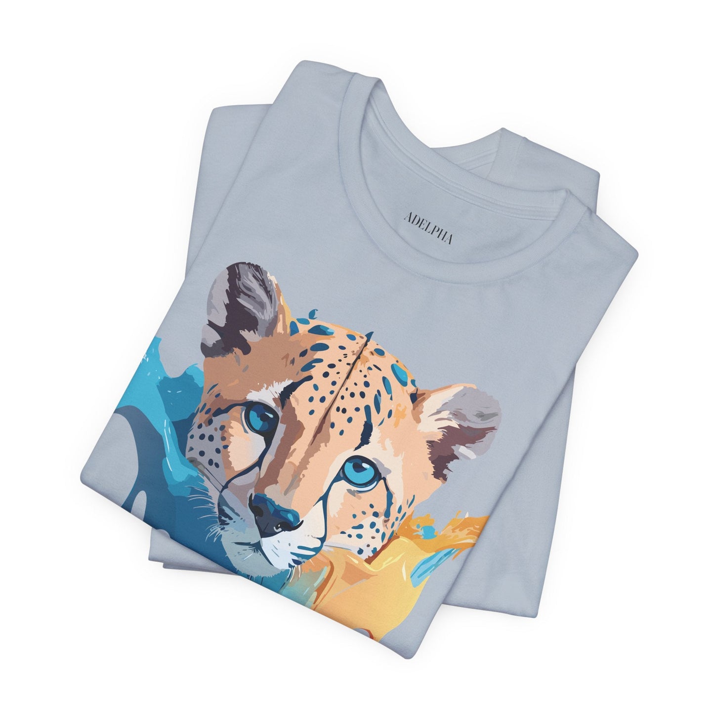 Adelpha Cheetah Graphic Jersey Tee Unisex Short Sleeve Art Design