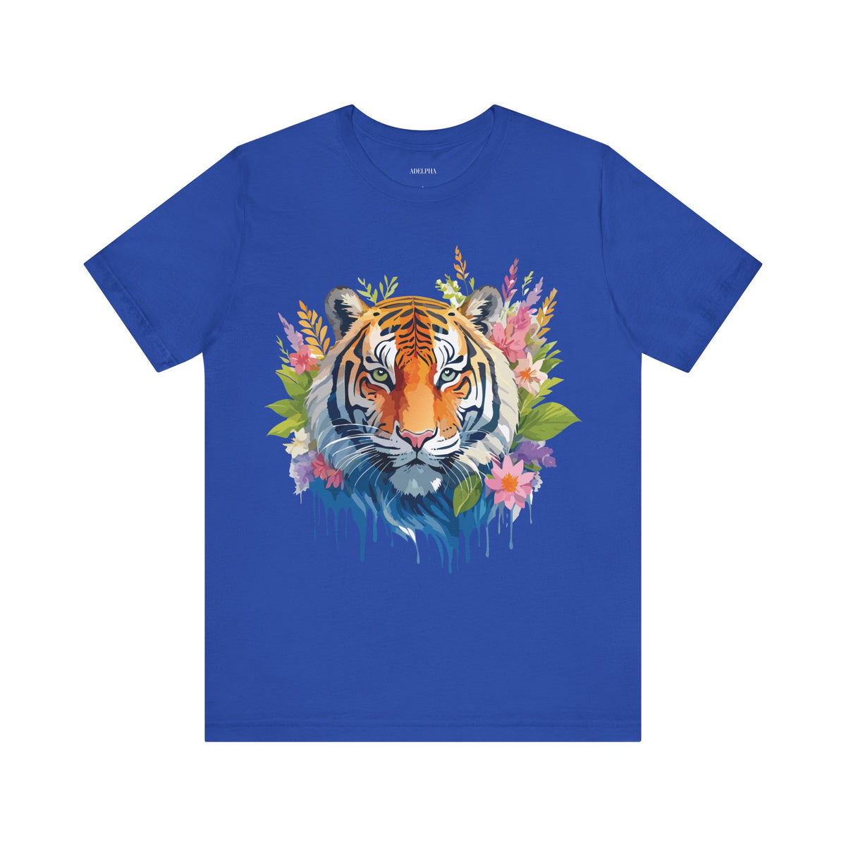 Tiger Graphic Unisex Cotton Bella+Canvas Tee with Art Animal Design d95