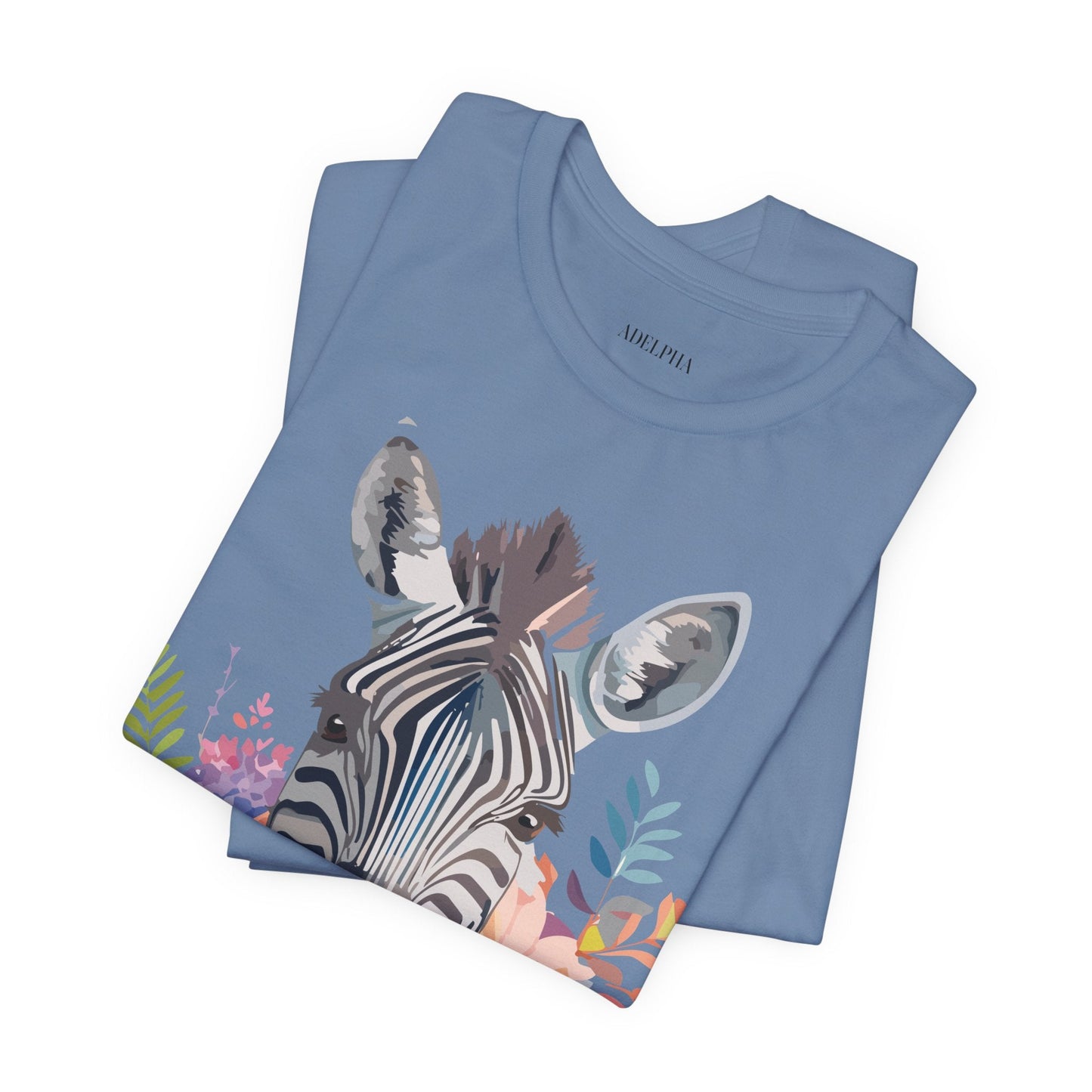 Adelpha Vintage Inspired Graphic Tee Unisex Jersey Short Sleeve Zebra Art Shirt Collection