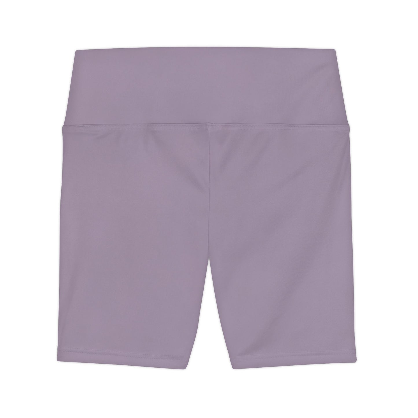 Mauve Ash Lavender High-Waist Workout Shorts
