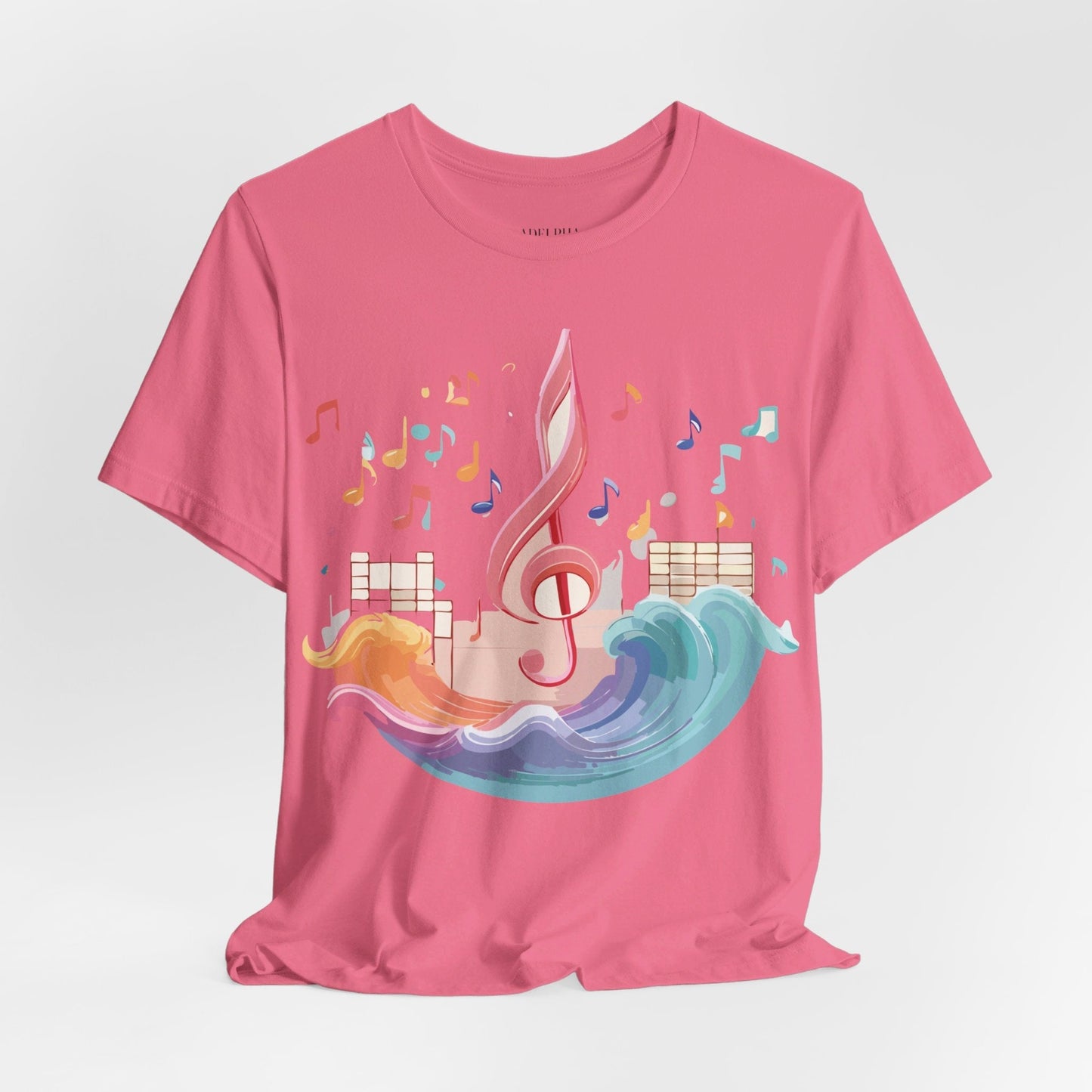 Music Graphic Unisex 100 Cotton Vintage Art with Musical Elements Tee 30