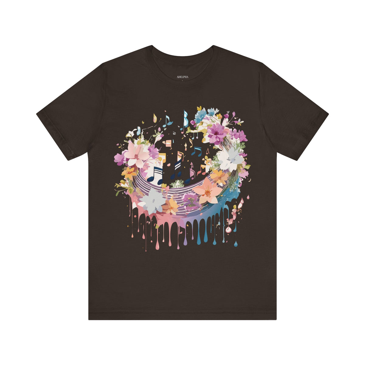 Music Graphic Unisex Cotton Bella+Canvas Tee with Art Design n152