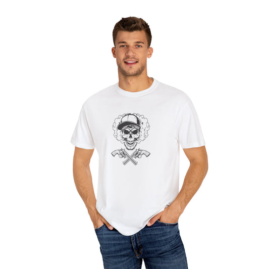 Unisex-T-Shirt aus Baumwolle mit Totenkopf 