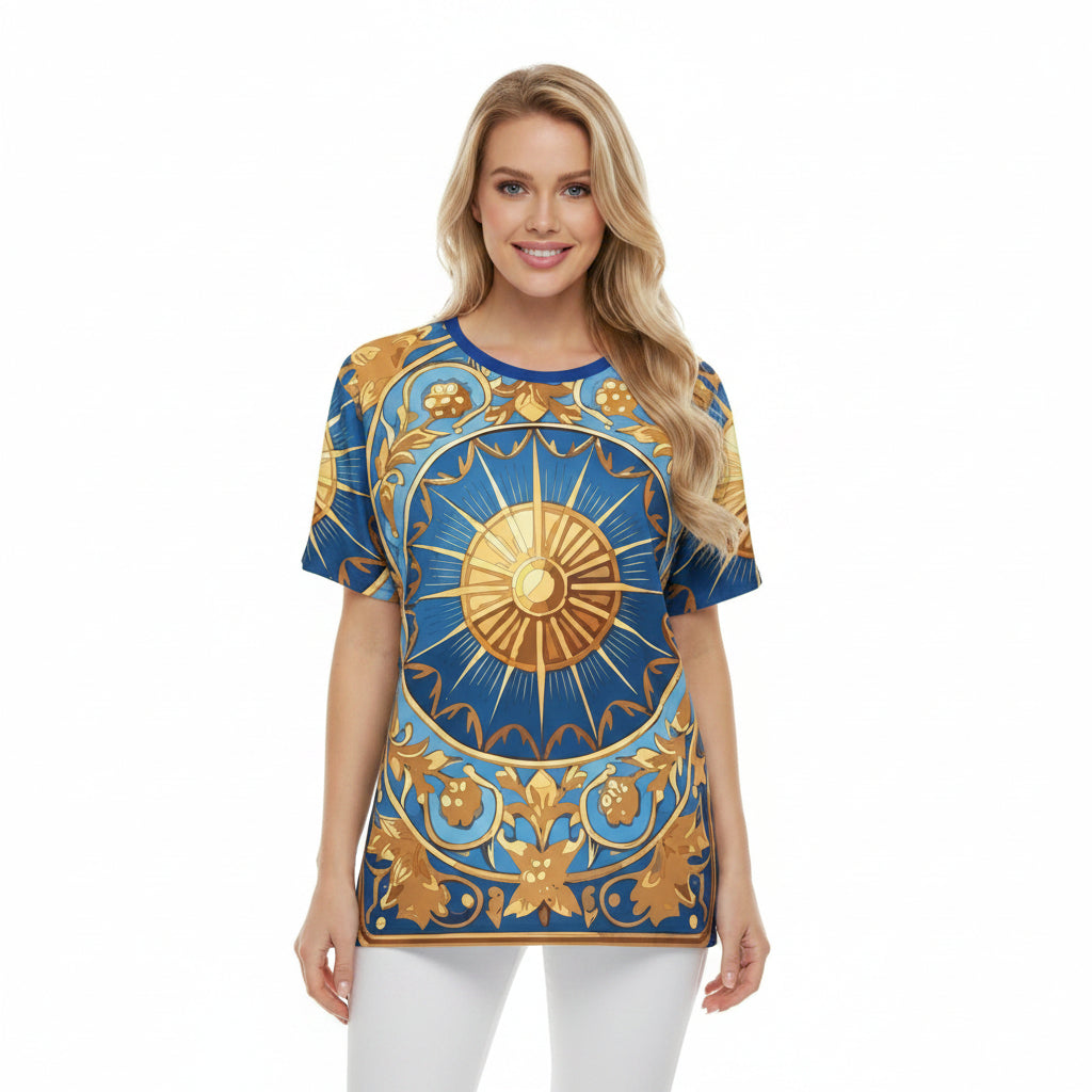 Unisex Poly T-Shirt with Abstract Graphic Design Print