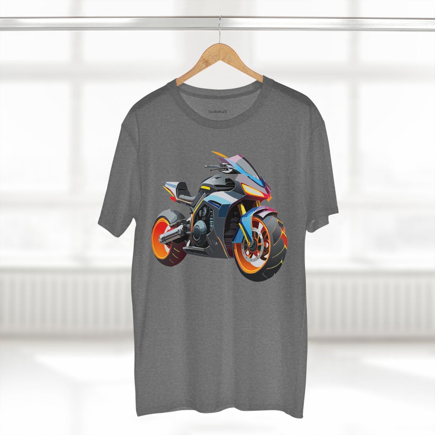 Moto Bike Graphic Unisex 100 Cotton Staple Tee 19