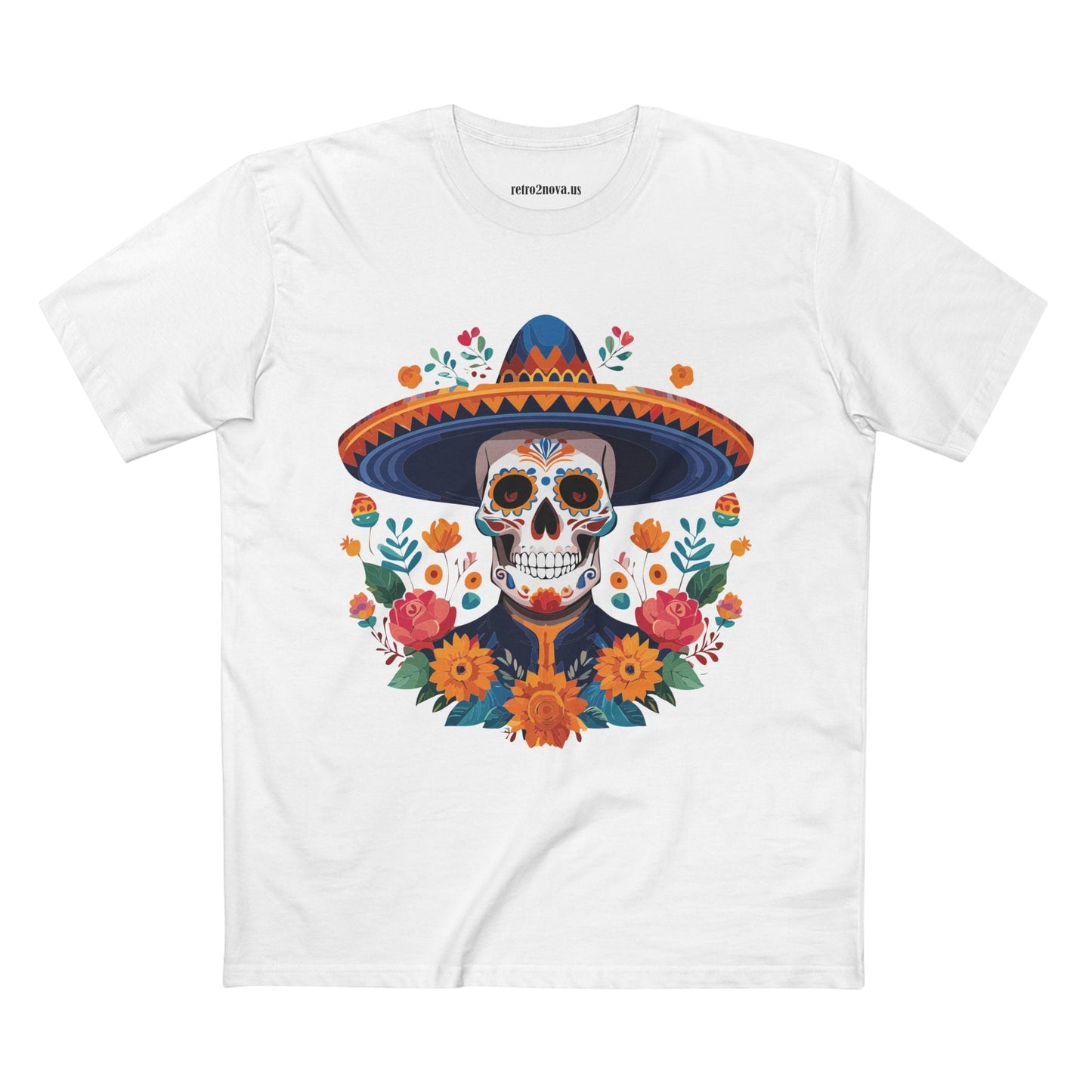 Skull And Skeleton Shirt Unisex Premium Cotton Tee With Original Art Design Retro2Nova
