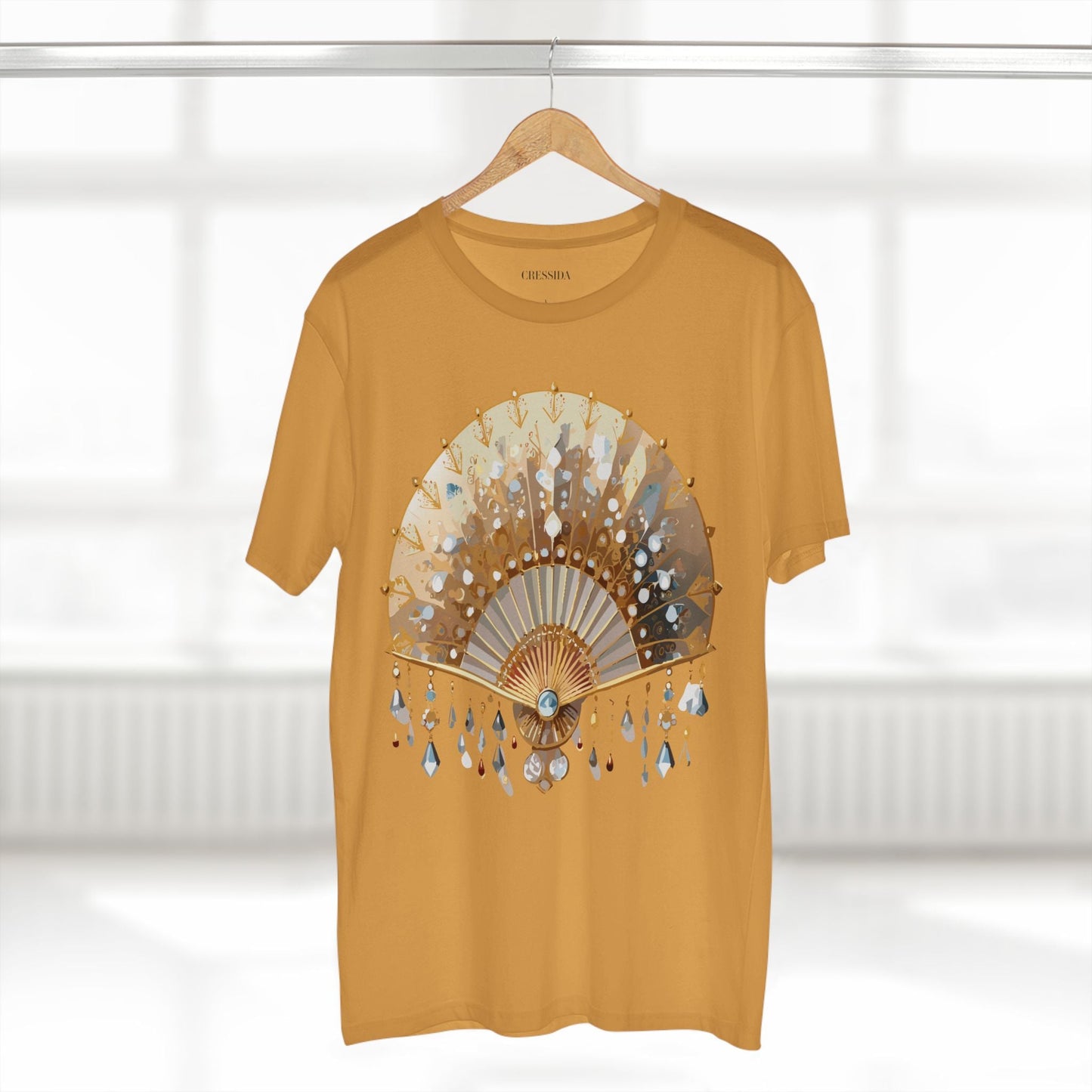 Antique Fan Graphic Design T-Shirt Unisex 100 Cotton Floral Carnival Artwork Tee 15