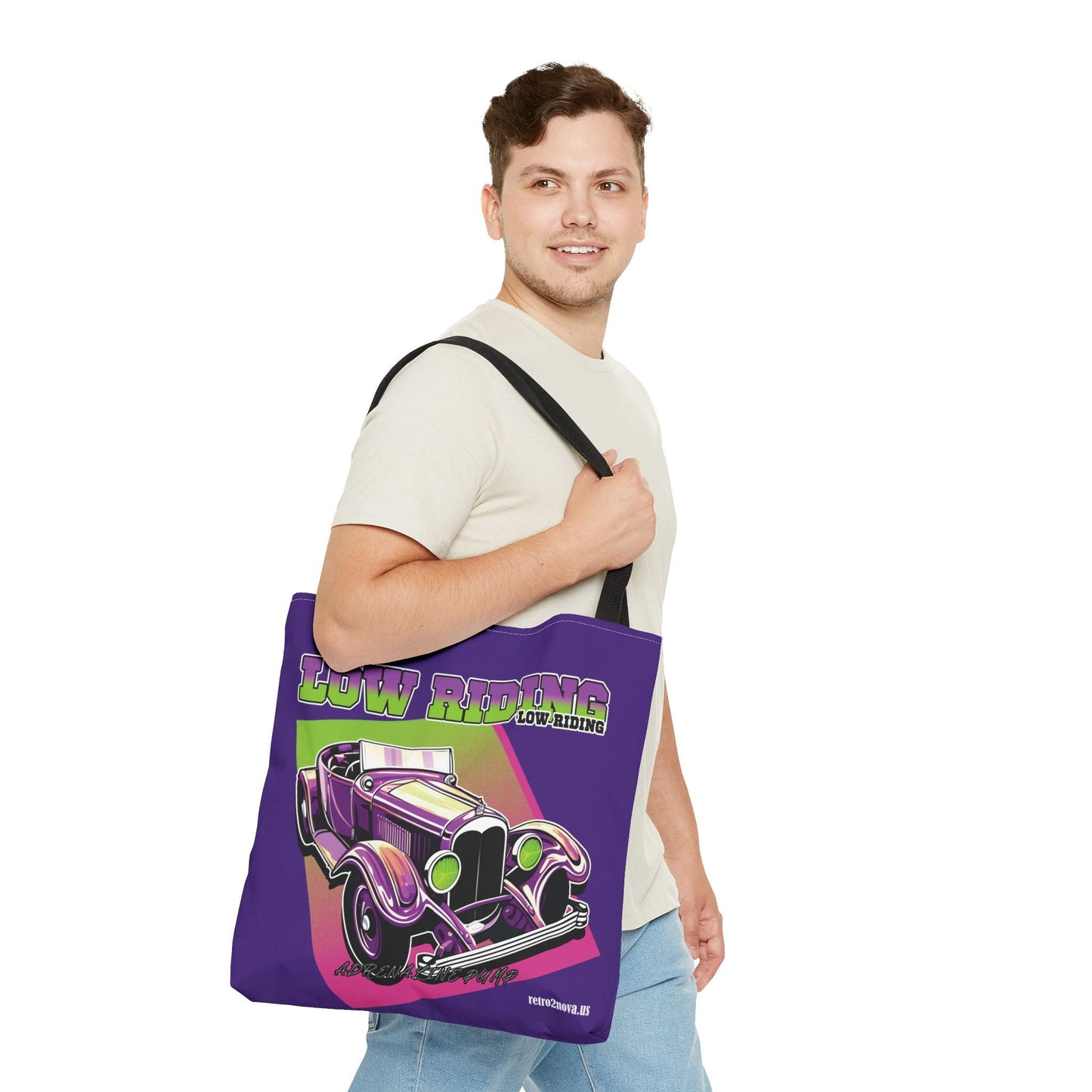 Canvas Tote Bag Classic Vintage Car Design Durable Everyday Carry For Work And Travel