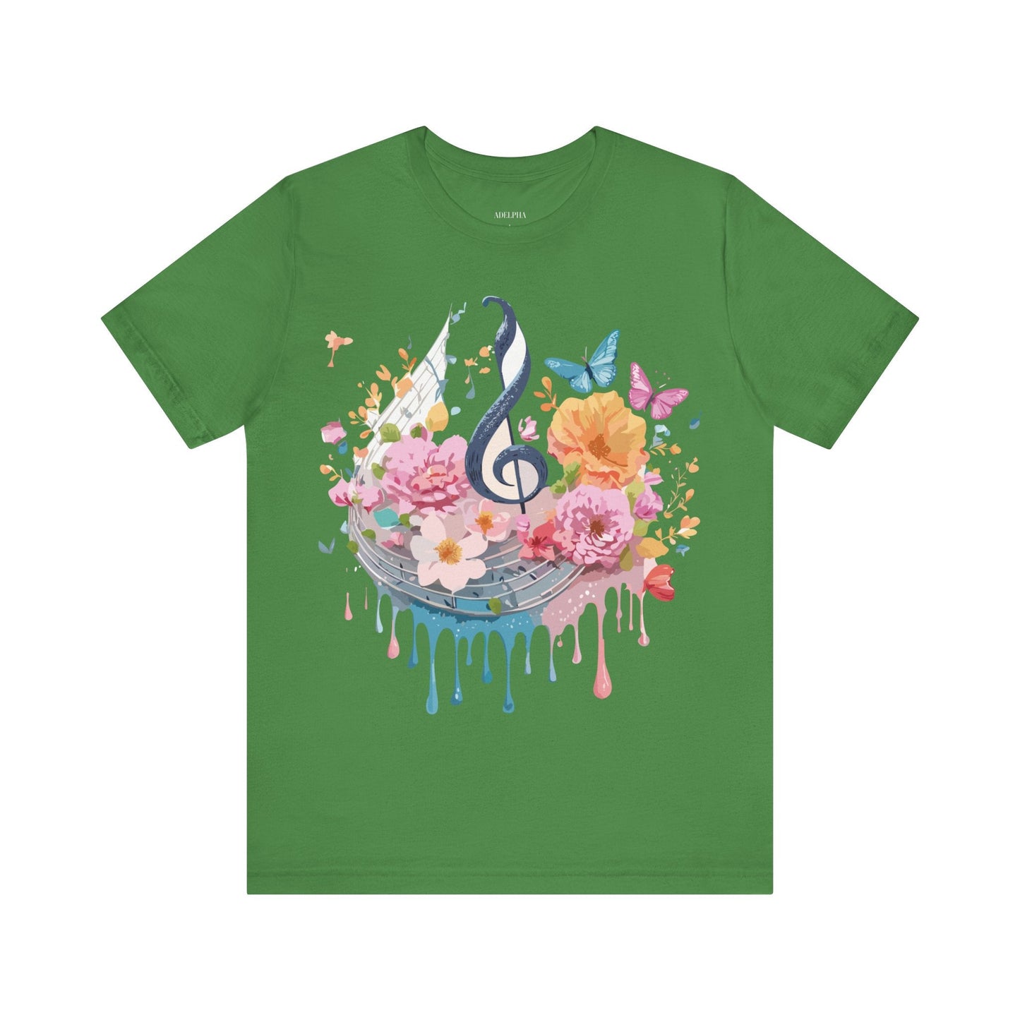 Music Graphic Unisex 100 Cotton Vintage Art with Musical Elements Tee 125