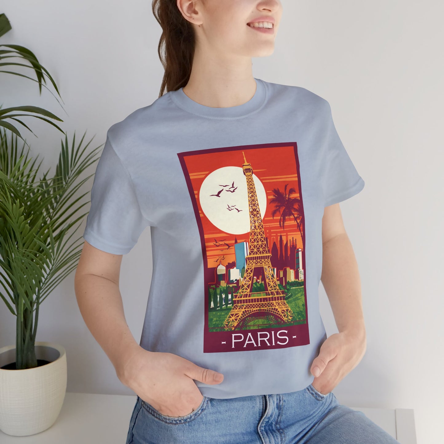 Retro Poster Paris Graphic Design Tee, Paris Shirt, Vintage Tees, Art Design T-Shirt, Graphic Tee, Retro Art Shirts