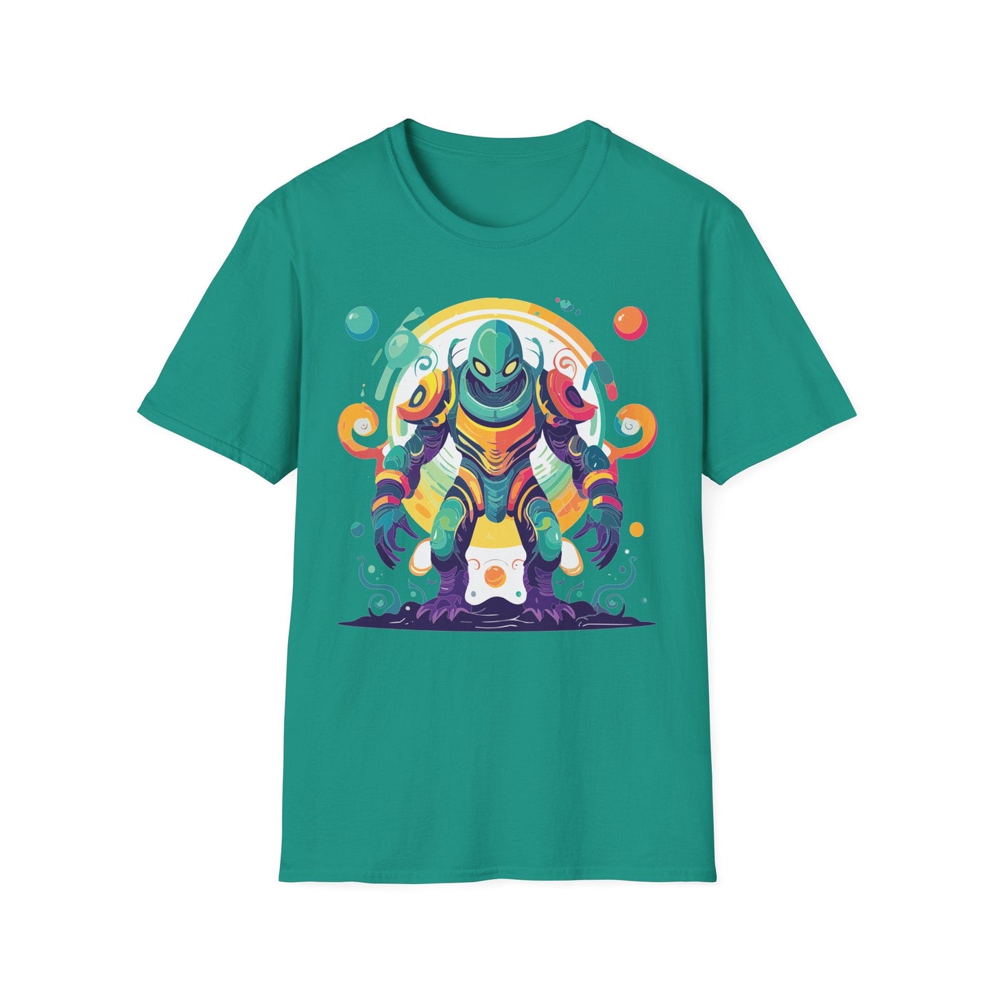 Alien Graphic Unisex Cotton Softstyle UFO Artwork Tee 11