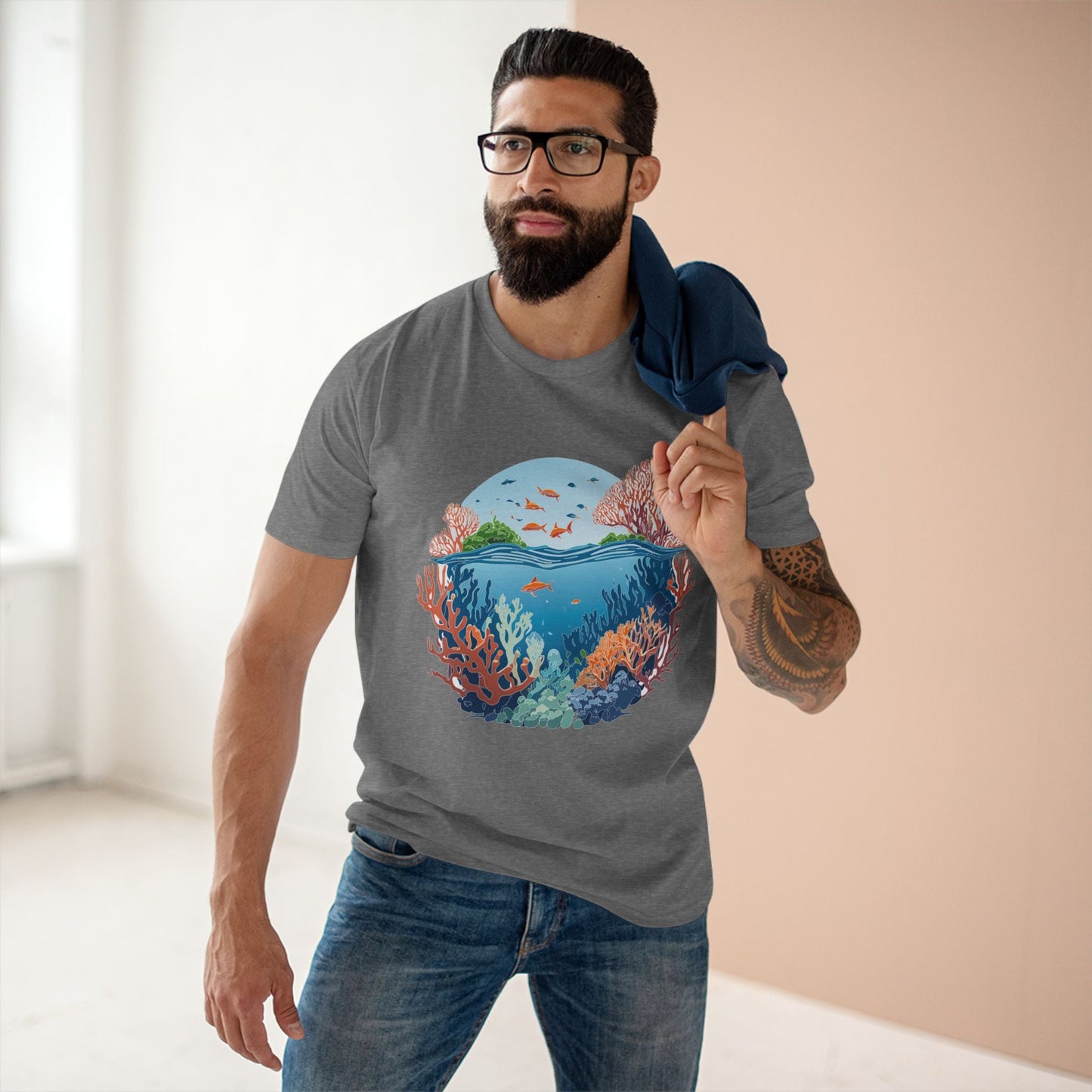 Ocean Coast Graphic Unisex 100 Cotton Staple Tee 2