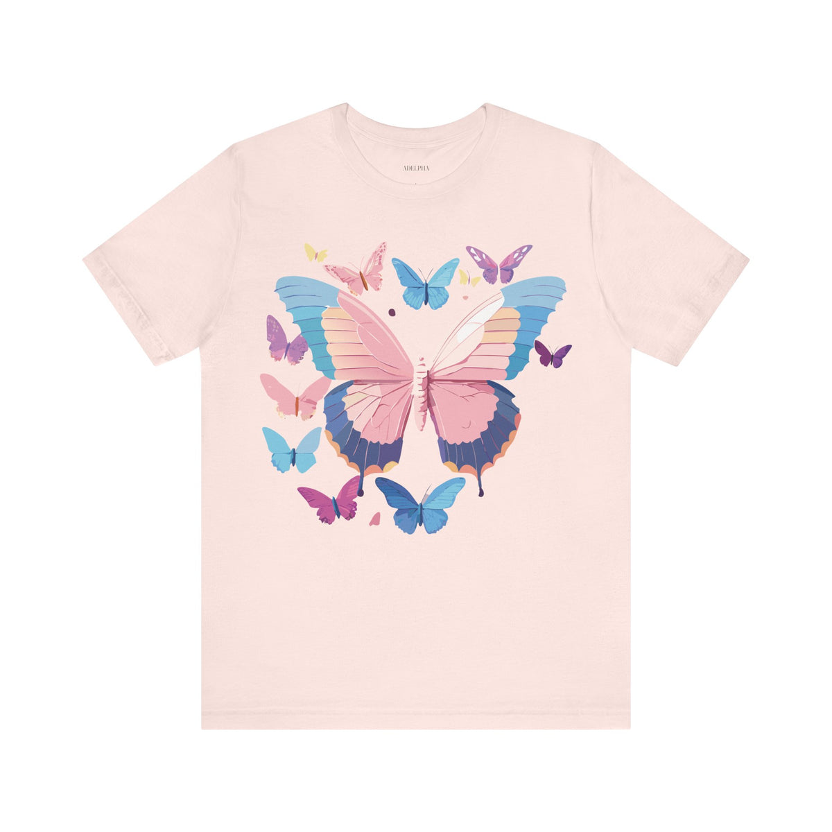 Butterfly Graphic Unisex Cotton Bella+Canvas Tee with Art Design n19