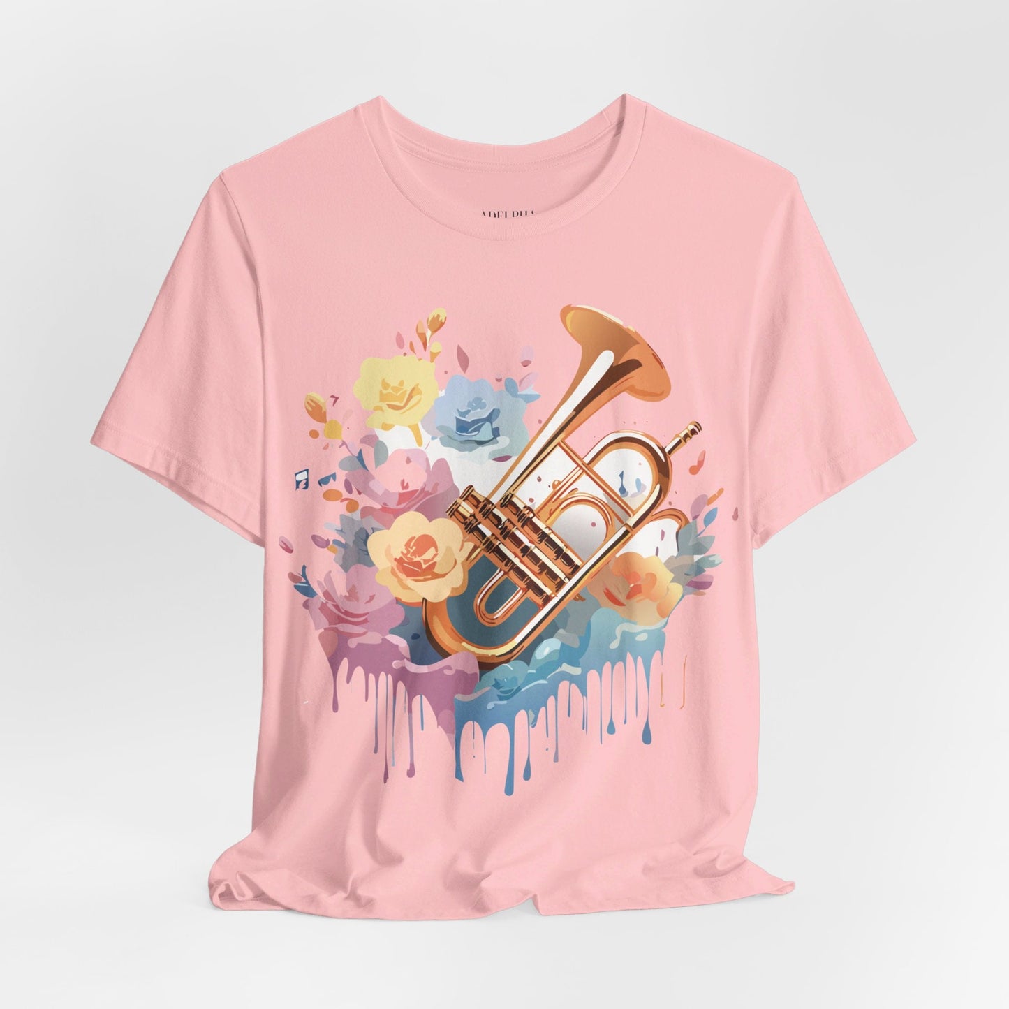 Music Graphic Unisex 100 Cotton Vintage Art with Musical Elements Tee 137