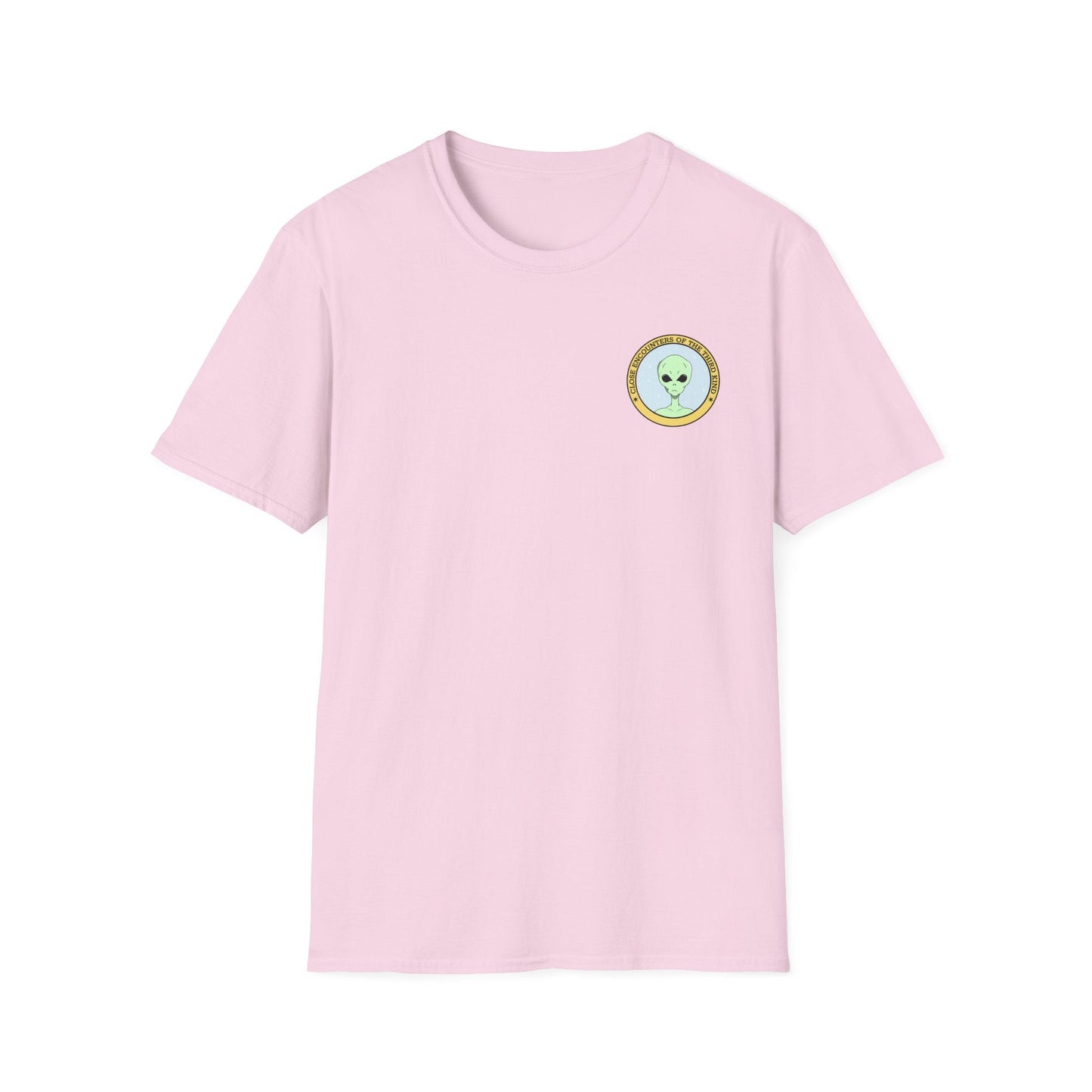 Alien Badge TShirt  Small Chest Logo I Believe Retro Space Tee