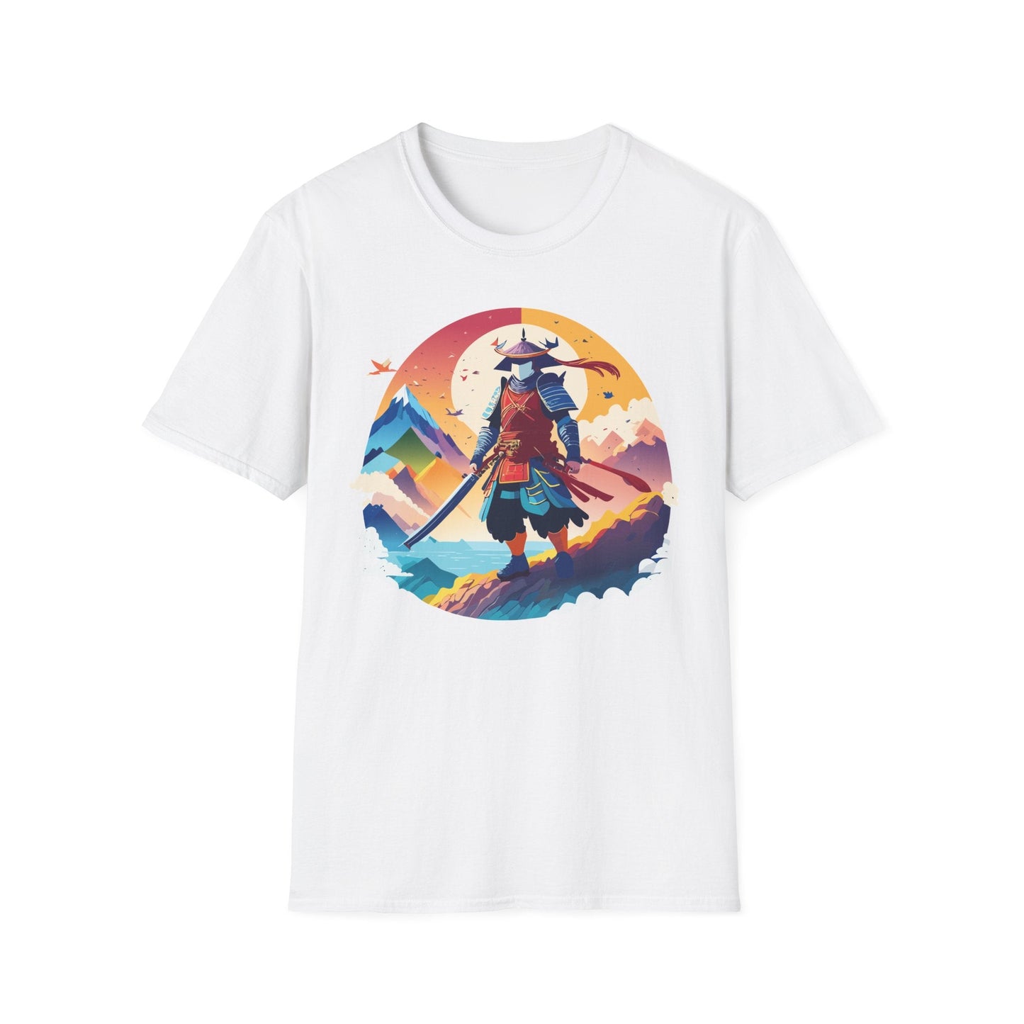 Samurai T Shirt Unisex Softstyle Gildan 64000 100 Percent Ring Spun Cotton Tee For Everyday Wear