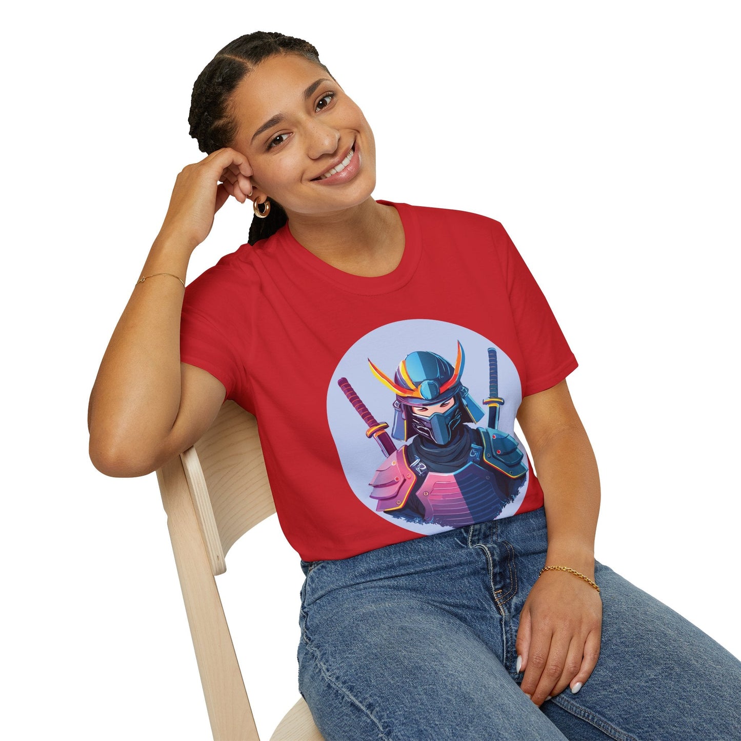 Samurai T Shirt Unisex Softstyle Gildan 64000 Breathable Cotton Tee For Everyday Wear