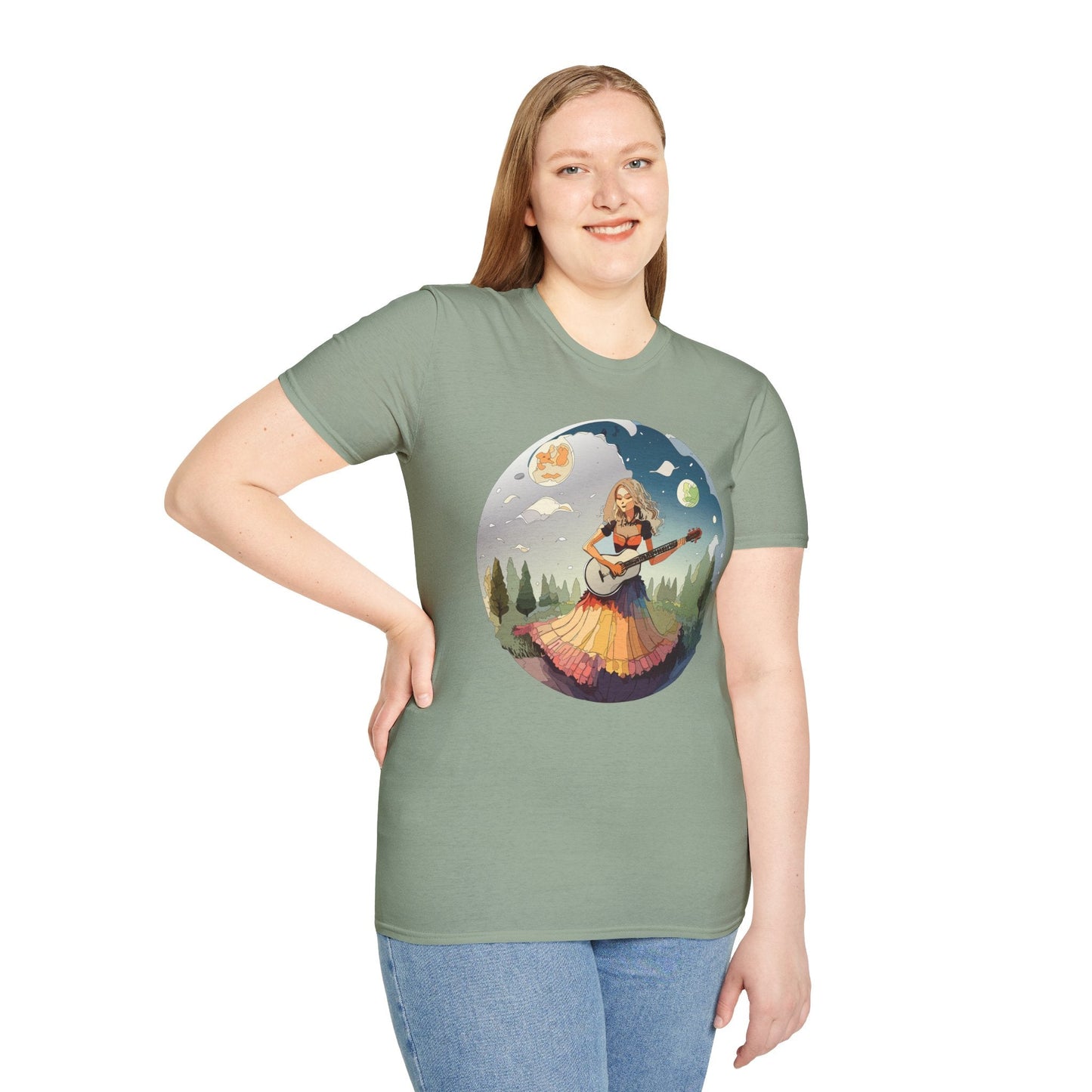 Womens Graphic T Shirts Art Design Tee Softstyle 64000 Ring Spun Cotton Comfort Everyday