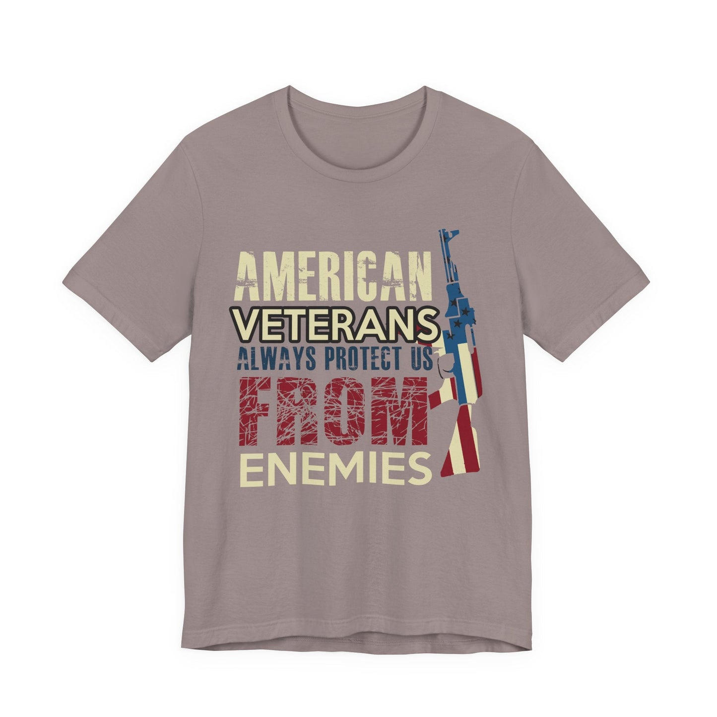 Army Veteran Patriotic Graphic Design Unisex Cotton T-Shirt v44