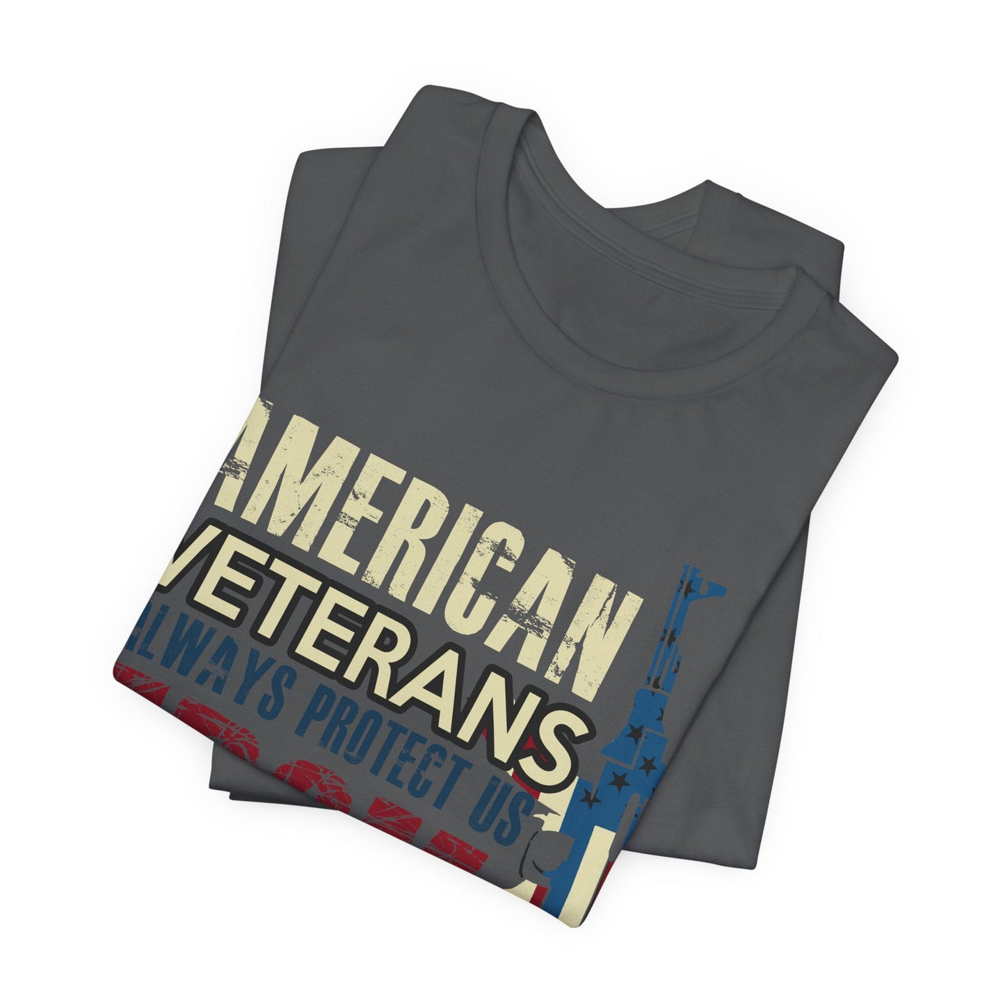 Army Veteran Patriotic Graphic Design Unisex Cotton T-Shirt v44